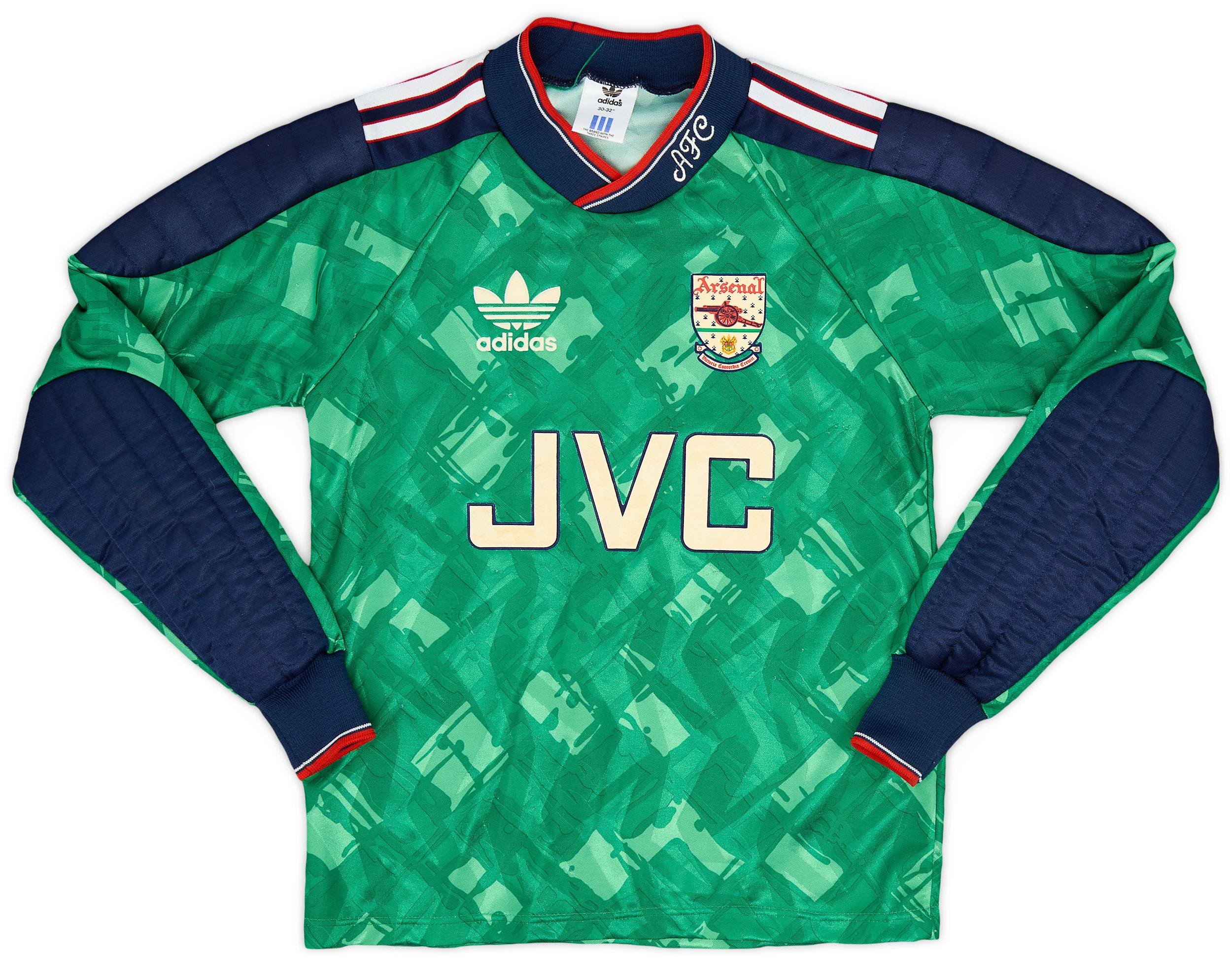1990 91 Arsenal GK Shirt 9 10 M.Boys