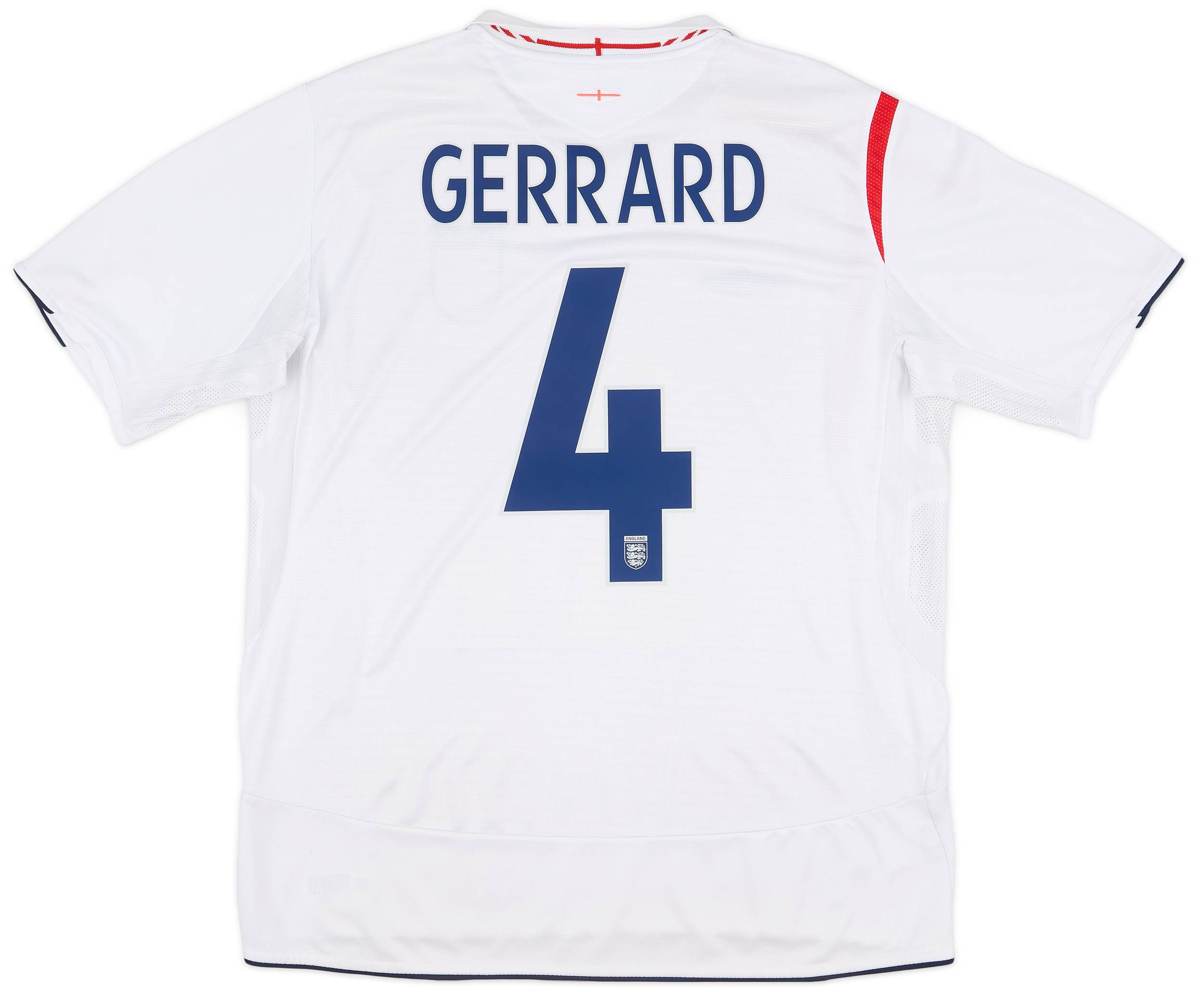 2005-07 England Home Shirt Gerrard #4 - 6/10 - (XL)