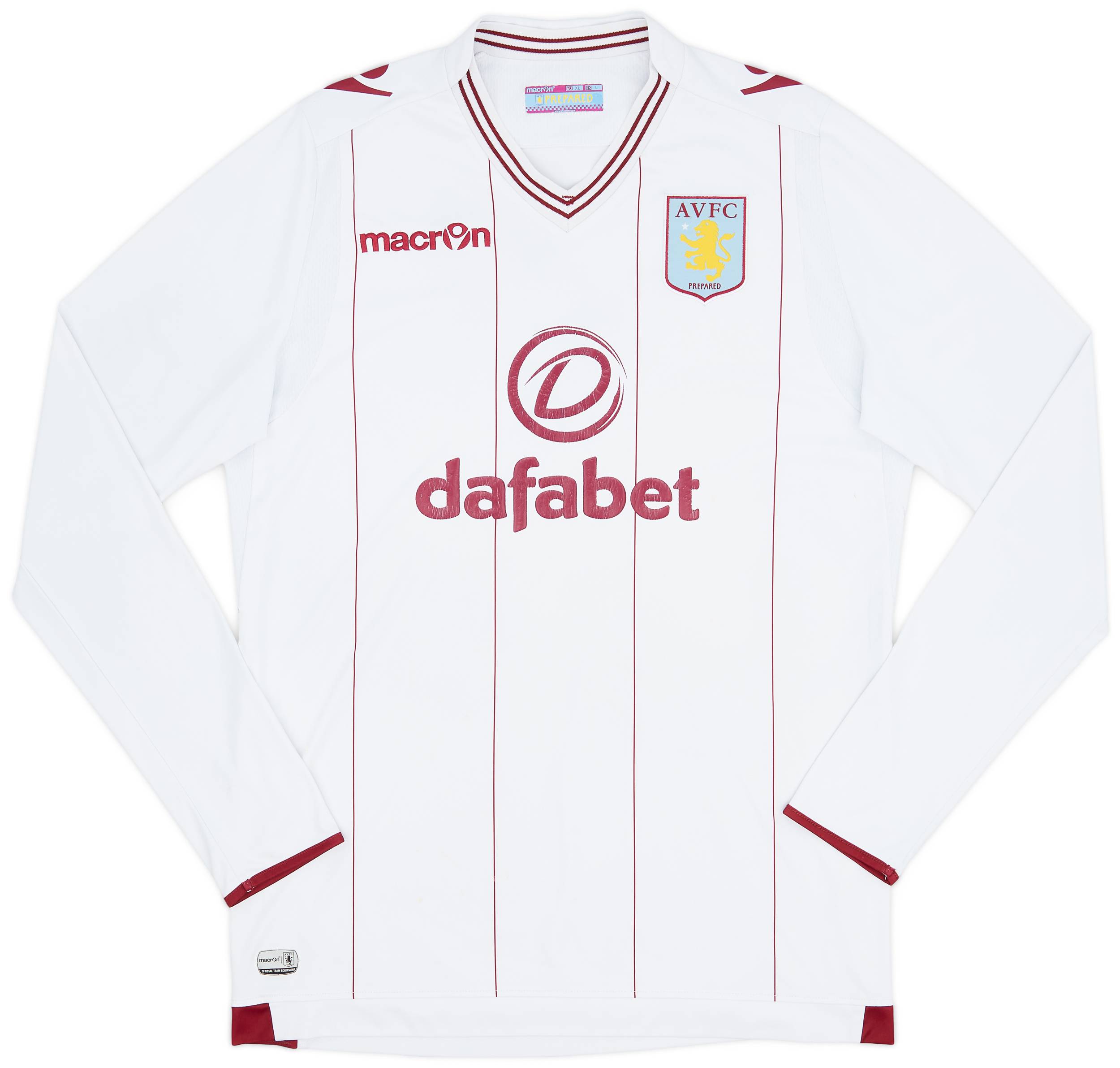 2014-15 Aston Villa Away L/S Shirt - 5/10 - (L)