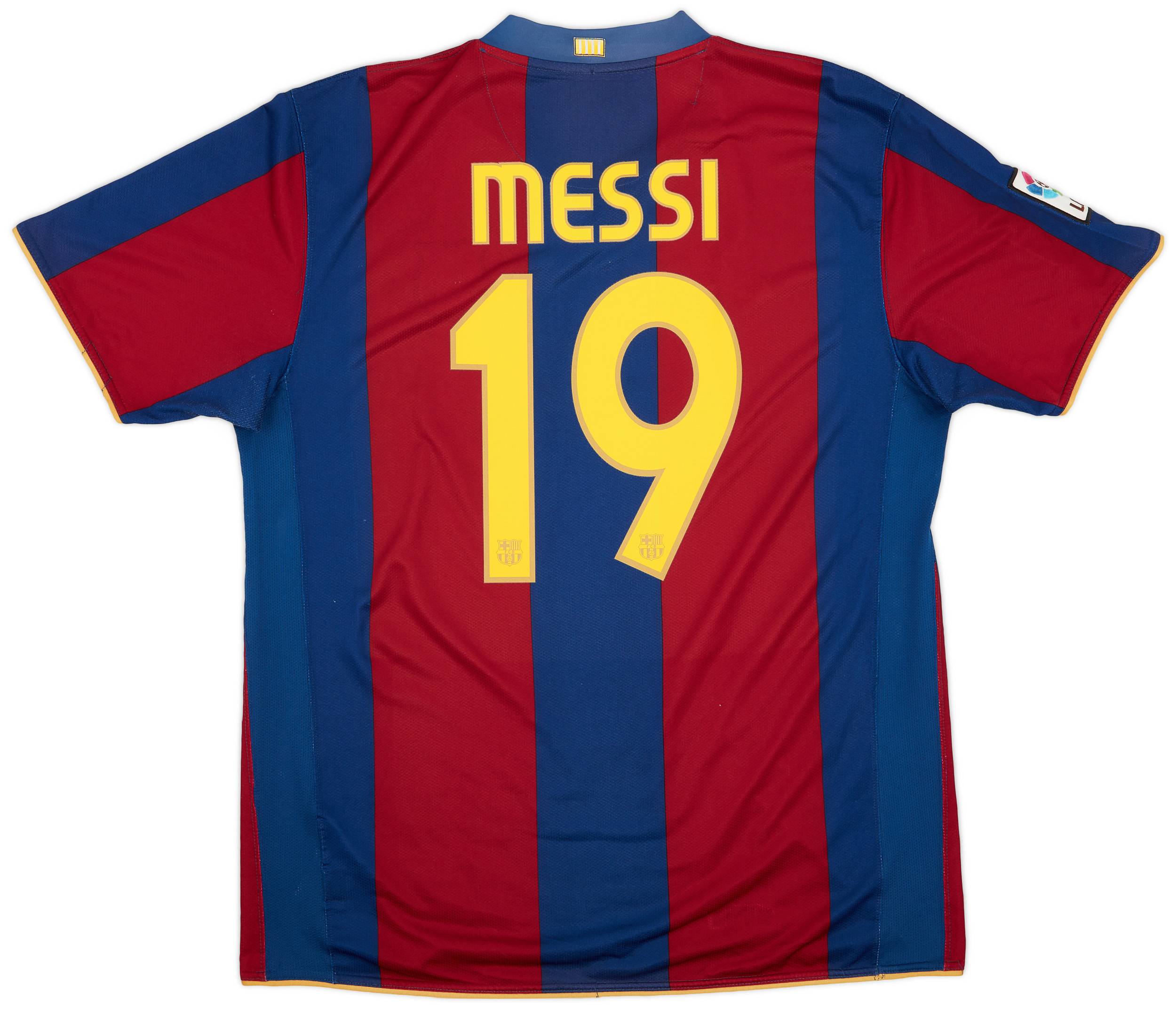 2007-08 Barcelona Home Shirt Messi #19 - 5/10 - (XL)