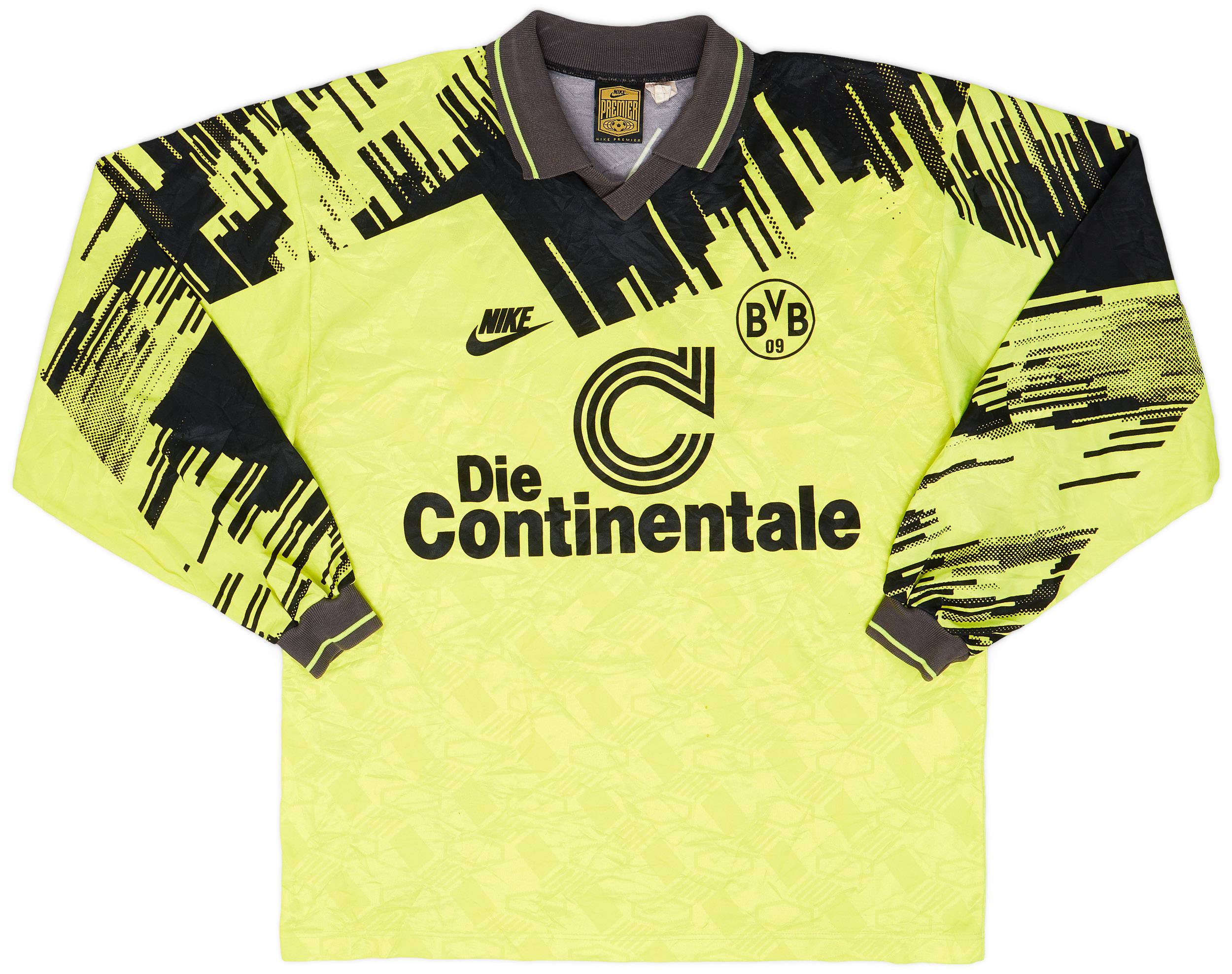 1993-94 Borussia Dortmund Home L/S Shirt - 8/10 - (XL)