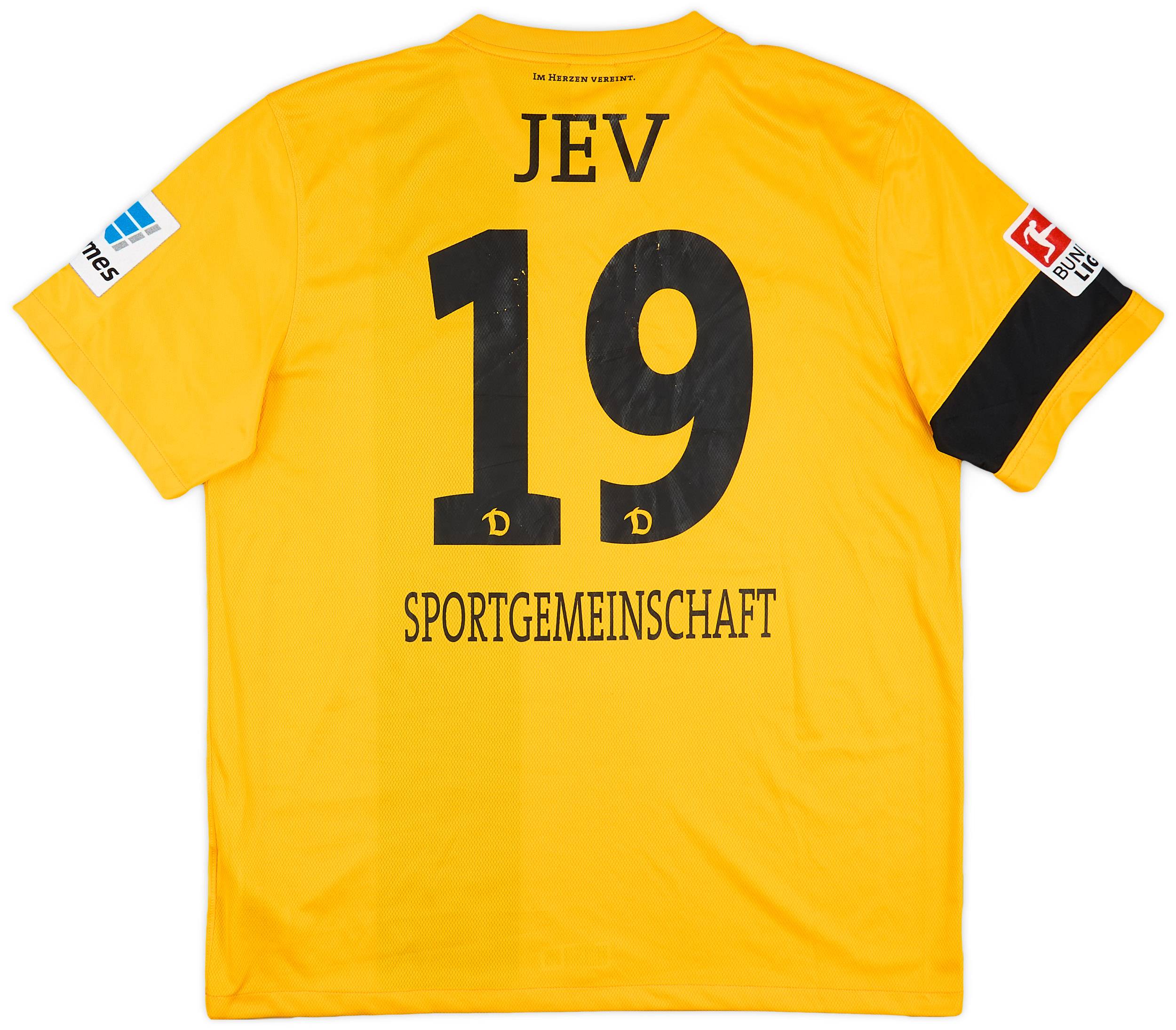 2013-14 Dynamo Dresden Home Shirt Jev #19 - 6/10 - (XL)