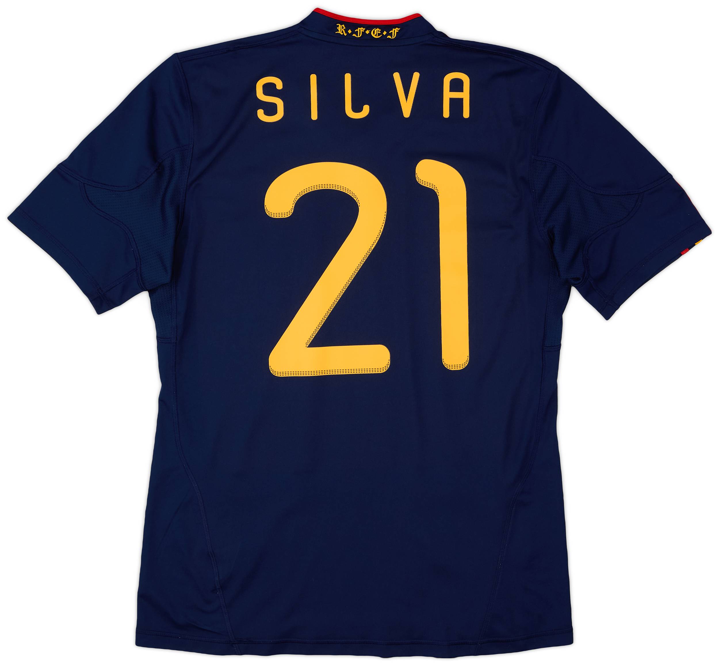 2010-11 Spain Away Shirt Silva #21 - 9/10 - (M)