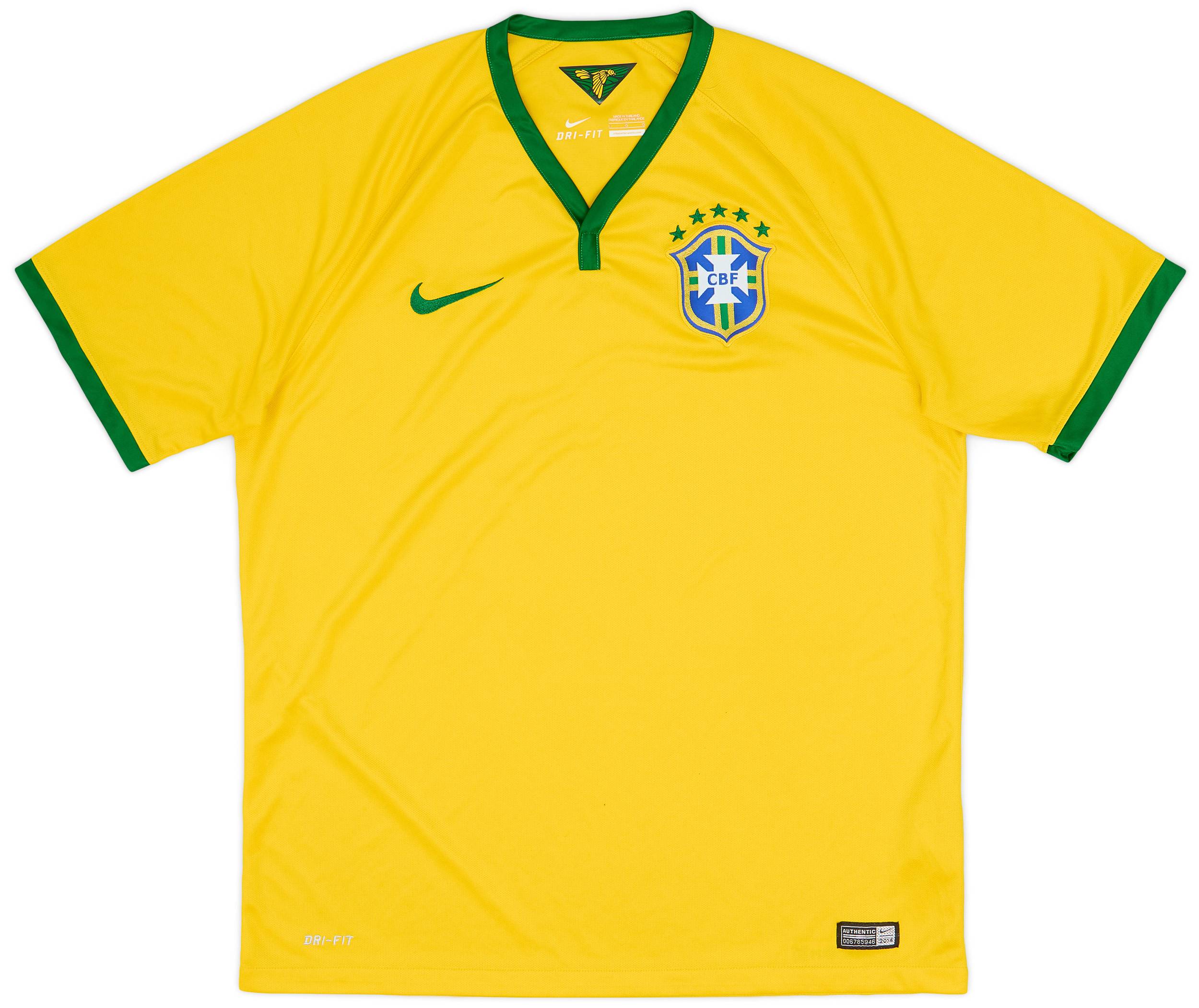 2014-15 Brazil Home Shirt - 7/10 - (L)