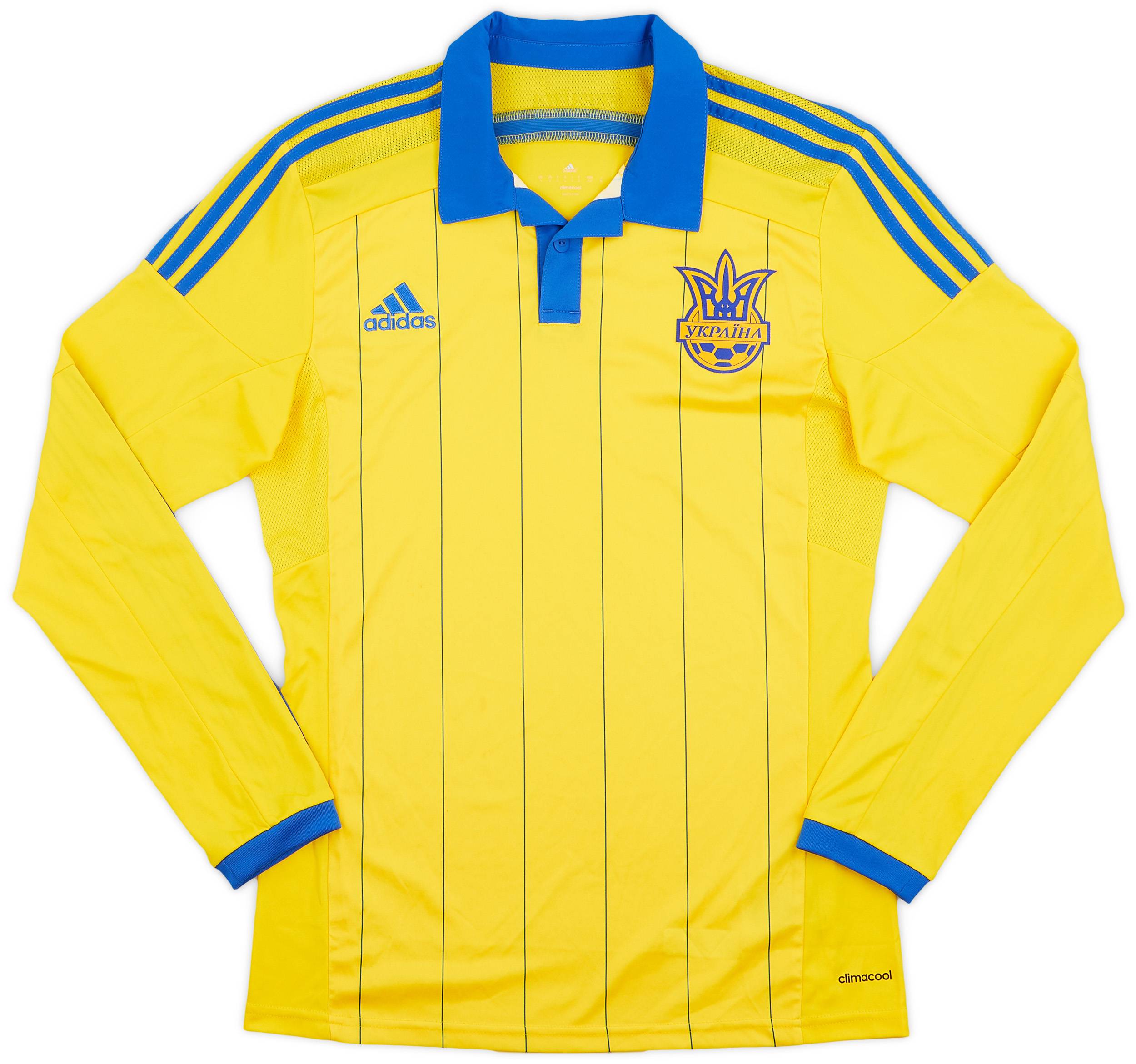 2014-16 Ukraine Home L/S Shirt - 8/10 - (S)