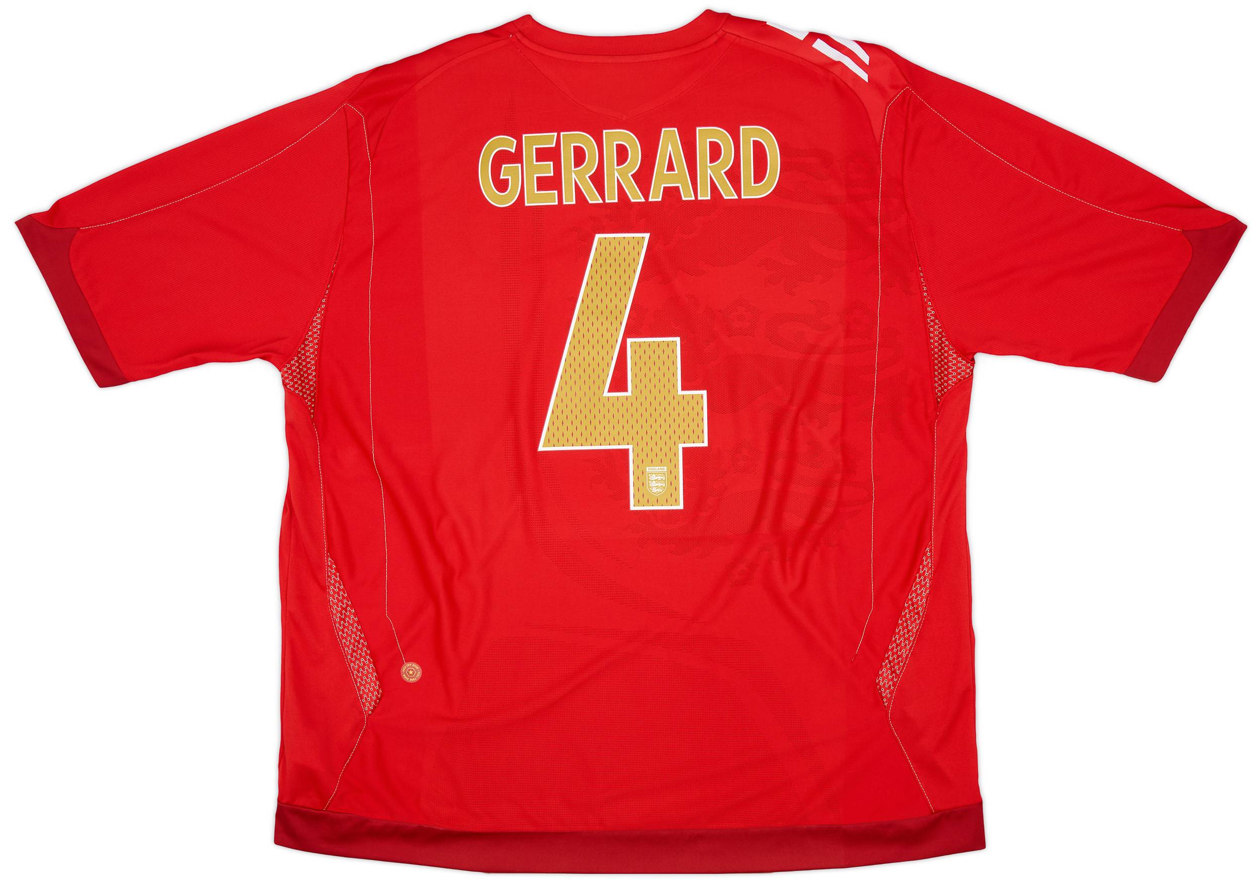 2006-08 England Away Shirt Gerrard #4 - 9/10 - (3XL)