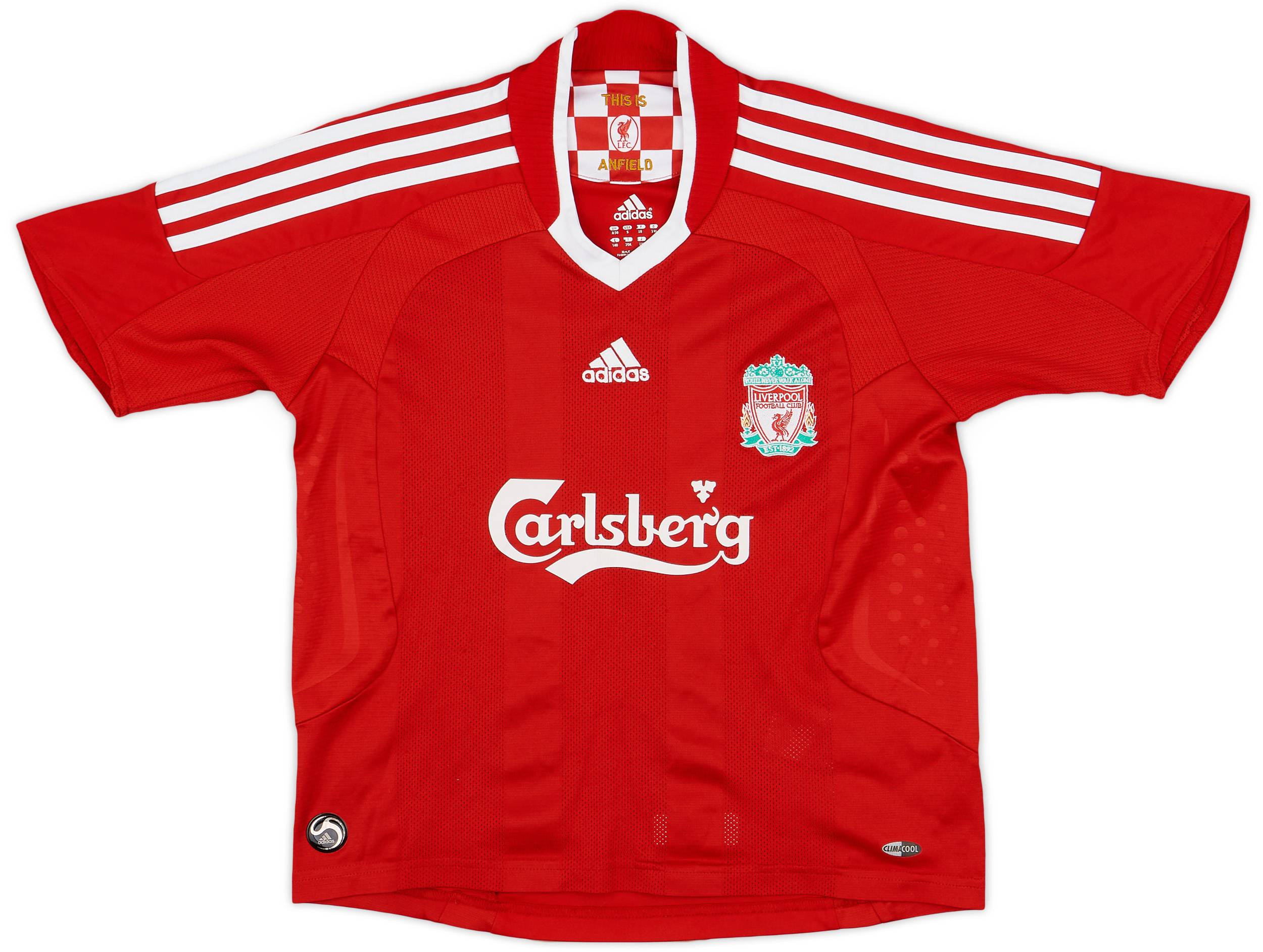 2008-10 Liverpool Home Shirt - 9/10 - (S.Boys)