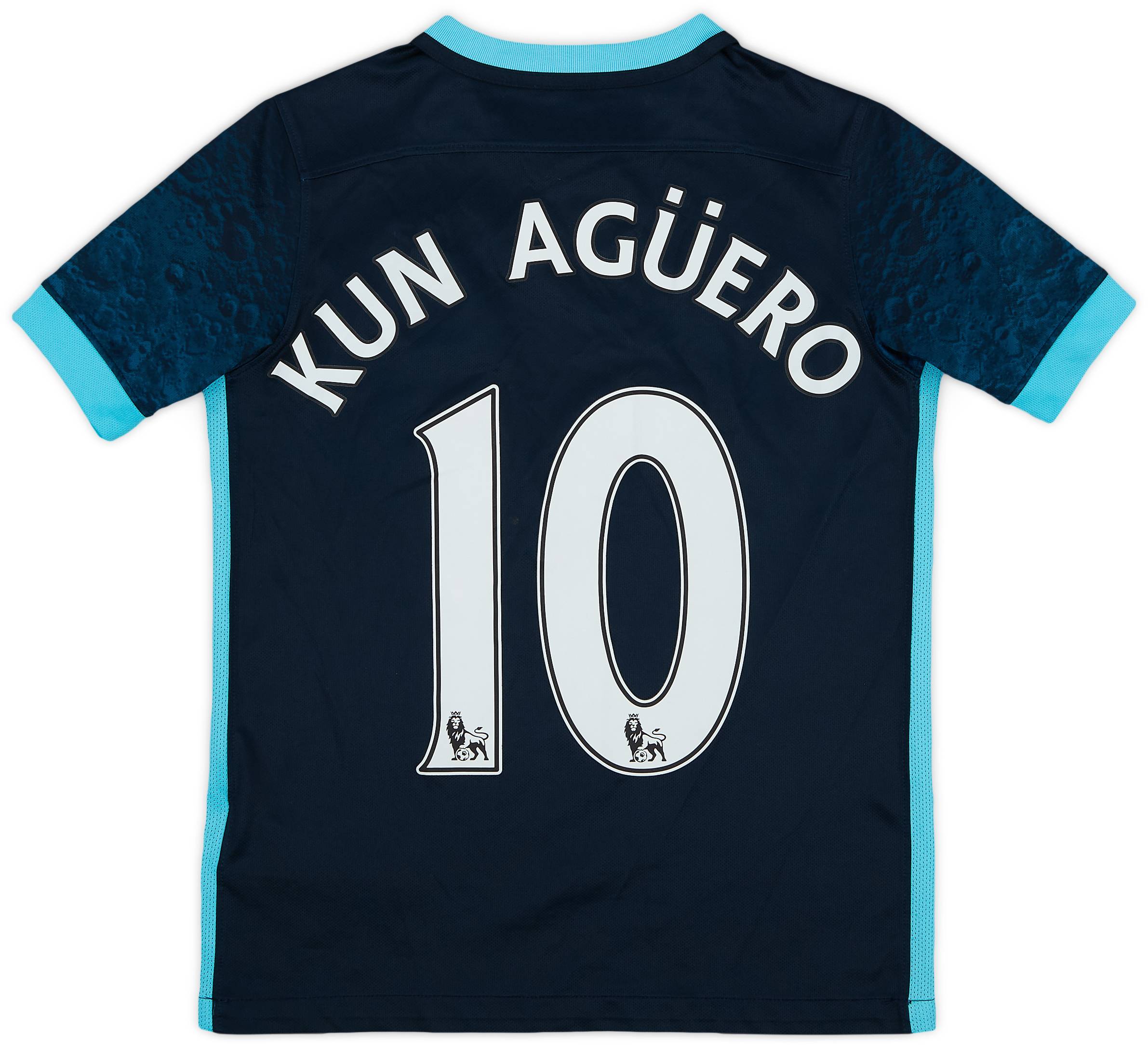 2015-16 Manchester City Away Shirt Kun Aguero #10 - 8/10 - (M.Boys)