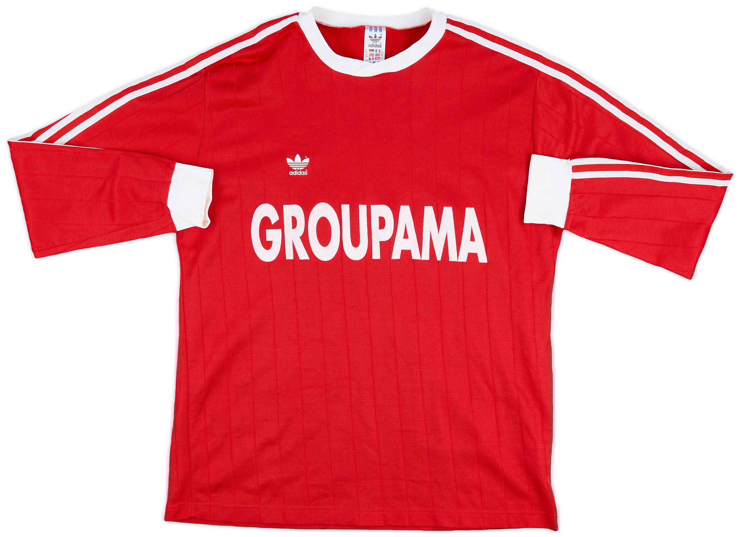 ADIDAS VINTAGE TEMPLATE 1980's FOOTBALL SHIRT #4 BLUE LONG
