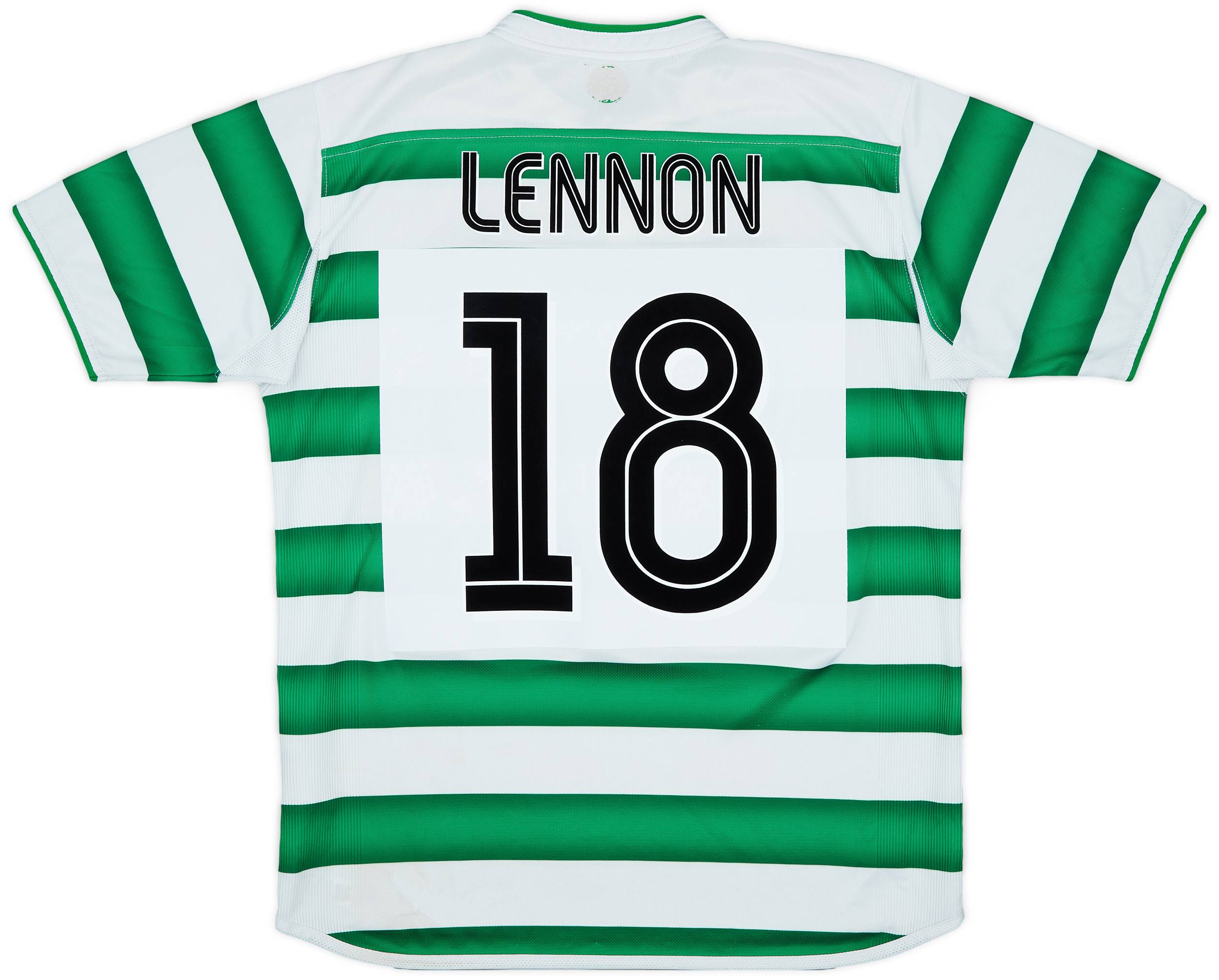 2003-04 Celtic Home Shirt Lennon #18 - 7/10 - (M)