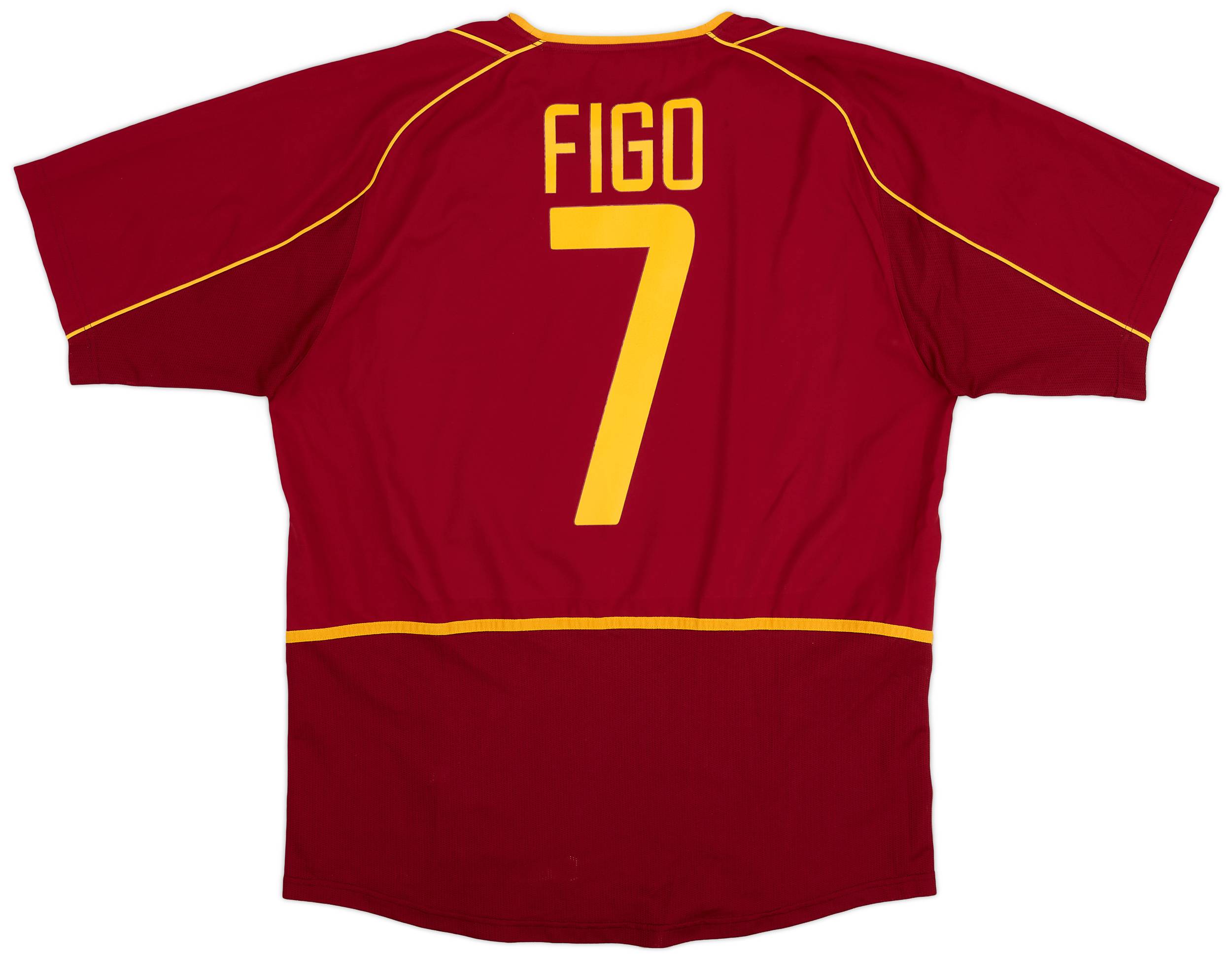 2002-04 Portugal Home Shirt Figo #7 - 8/10 - (L)