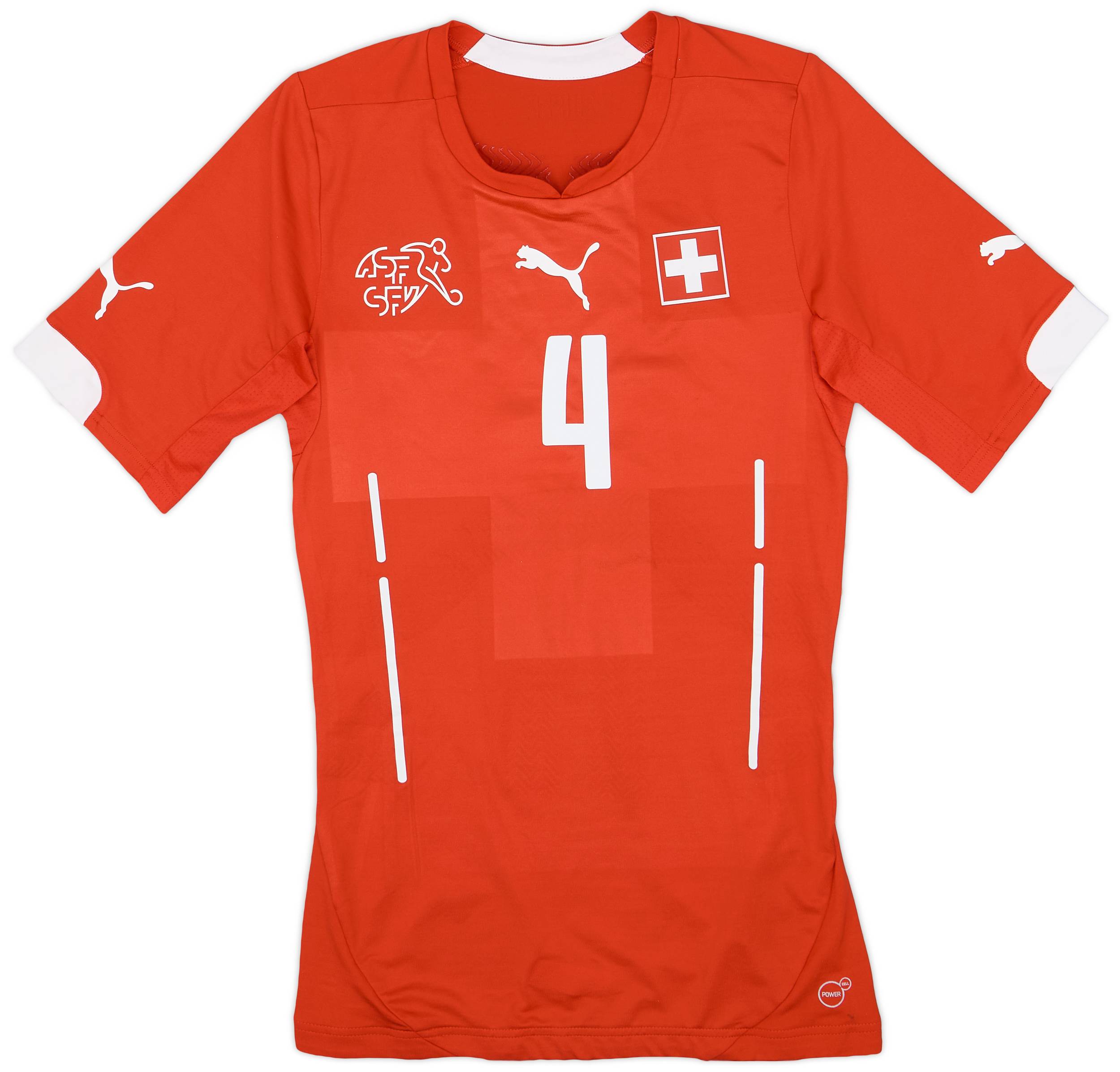 2014-15 Switzerland Player Issue Home Shirt #4 - 7/10 - (M)