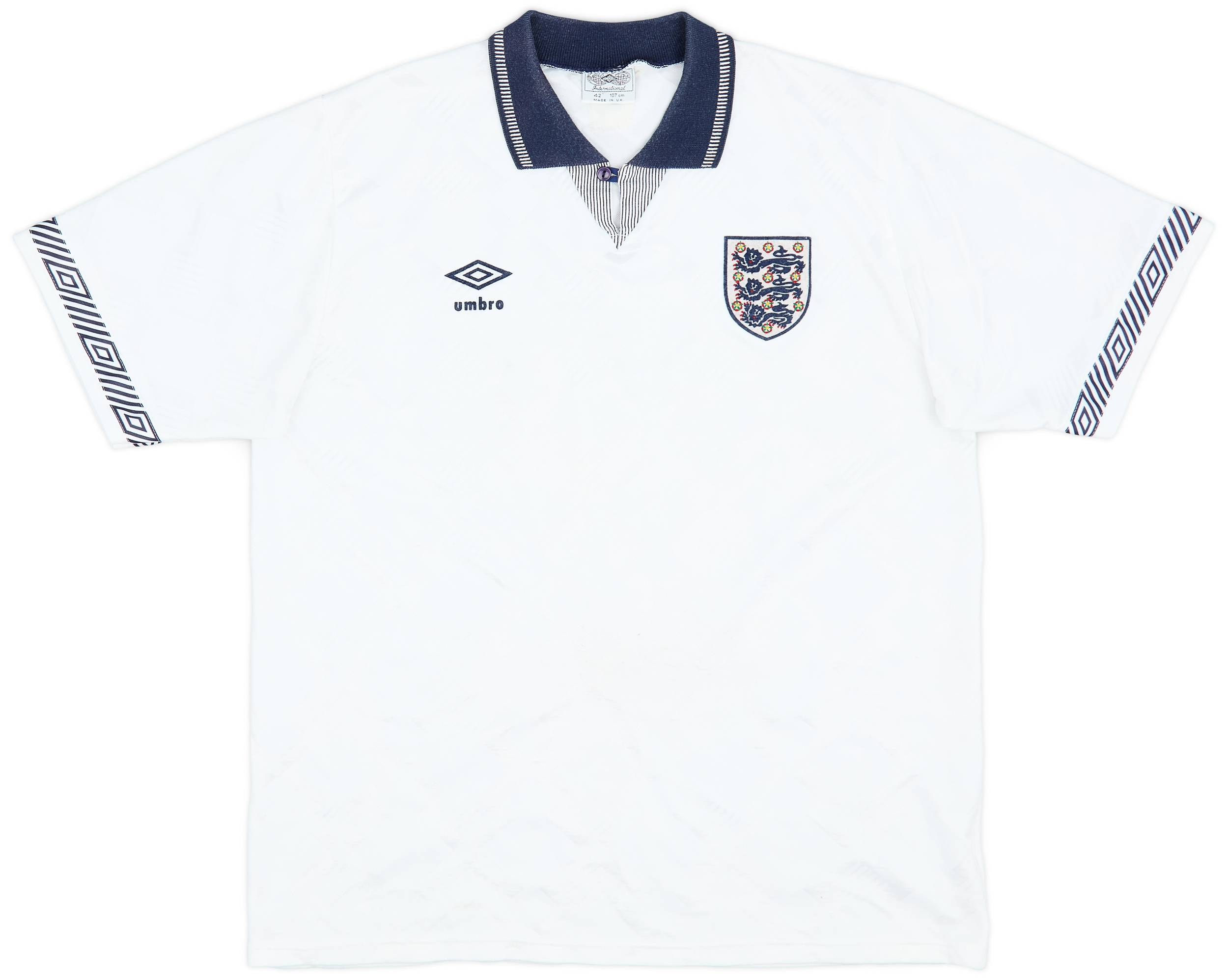 1990-92 England Home Shirt - 9/10 - (L)