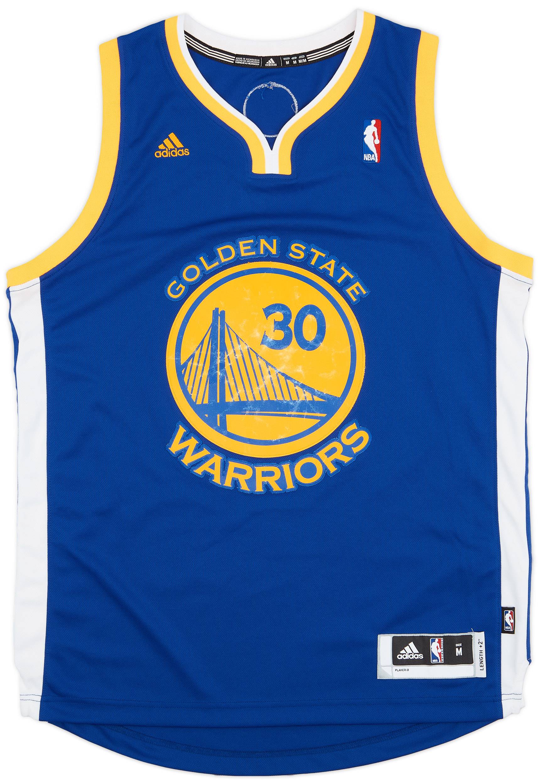 2010-14 Golden State Warriors Curry #30 adidas Swingman Away Jersey - 6/10 - (M)