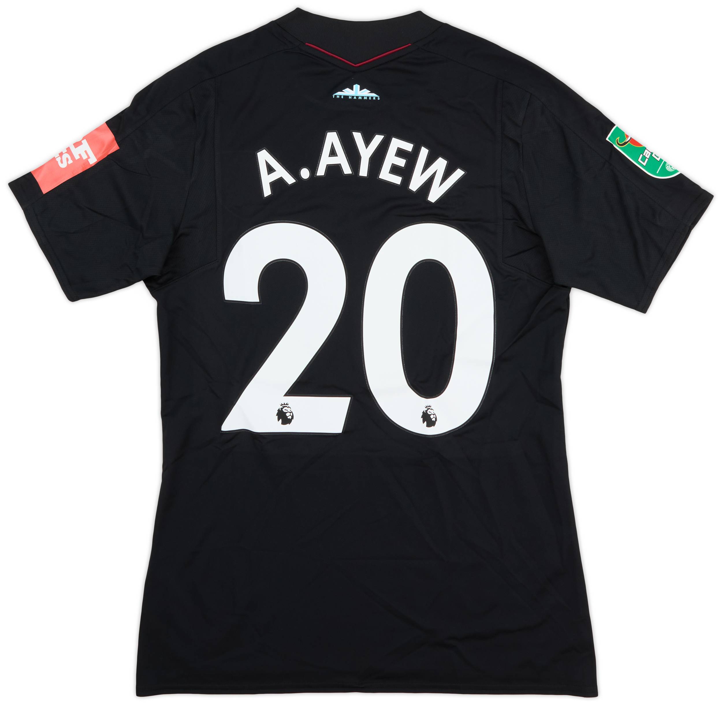 2017-18 West Ham Match Issue EFL Cup Away Shirt A. Ayew #20