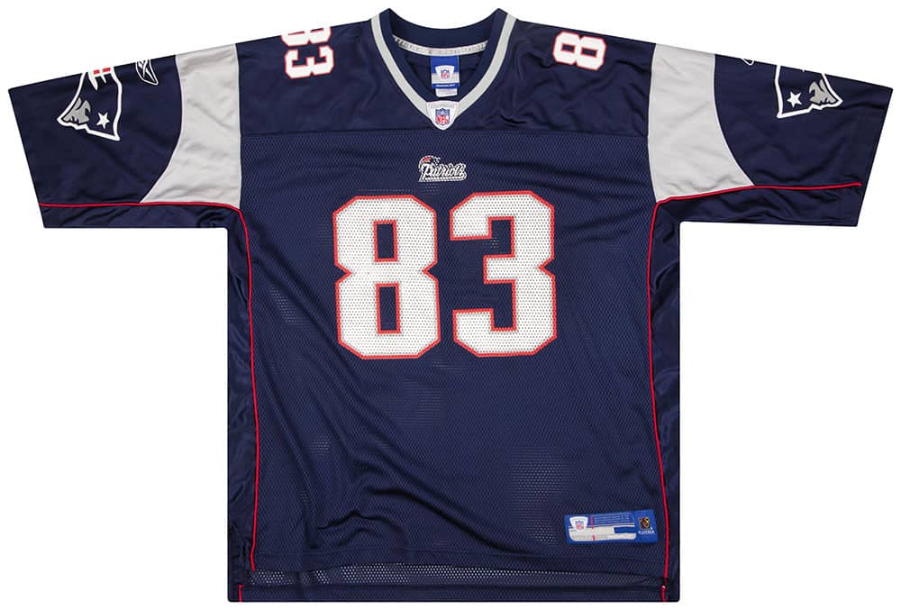 2005 New England Patriots Branch #83 Reebok On Field Jersey (Home) XXL