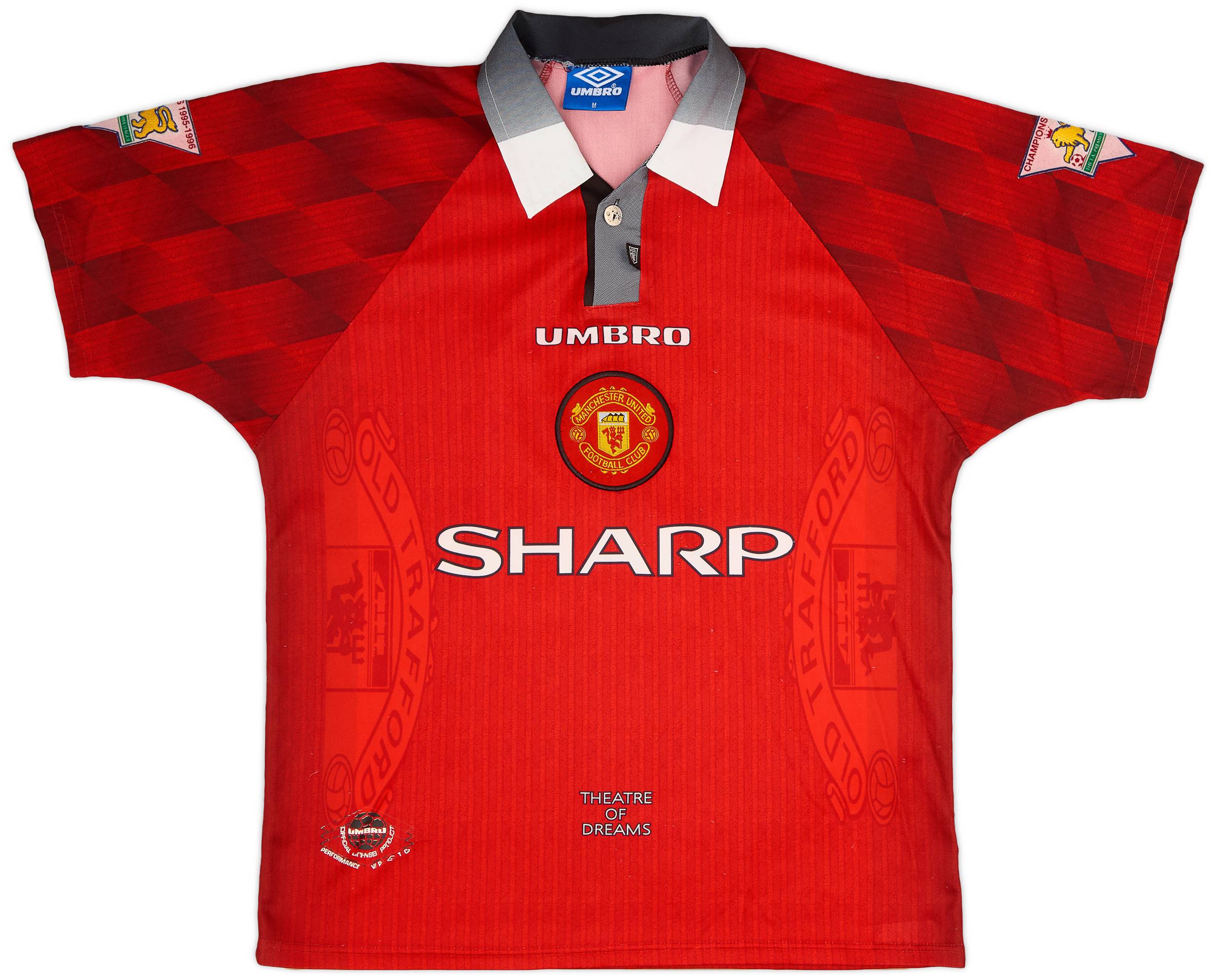 1996-98 Manchester United Home Shirt #10 - 8/10 - (M)