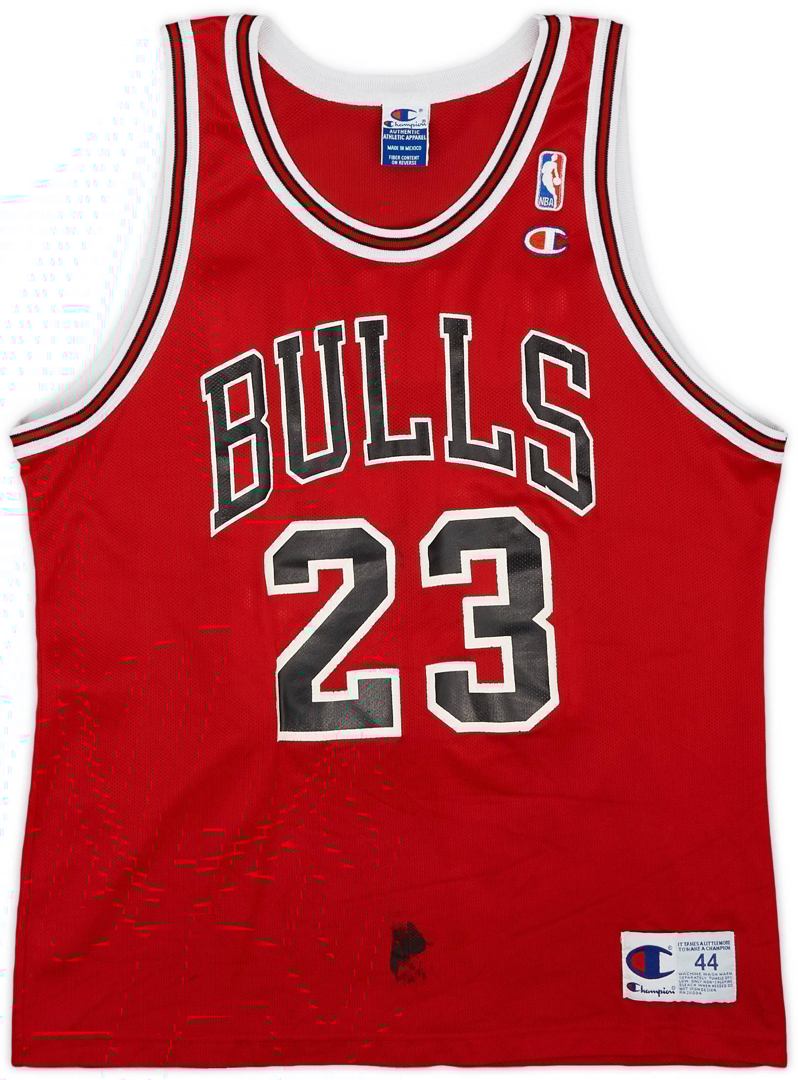 1995-98 Chicago Bulls Jordan #23 Champion Away Jersey - 6/10 - (L)