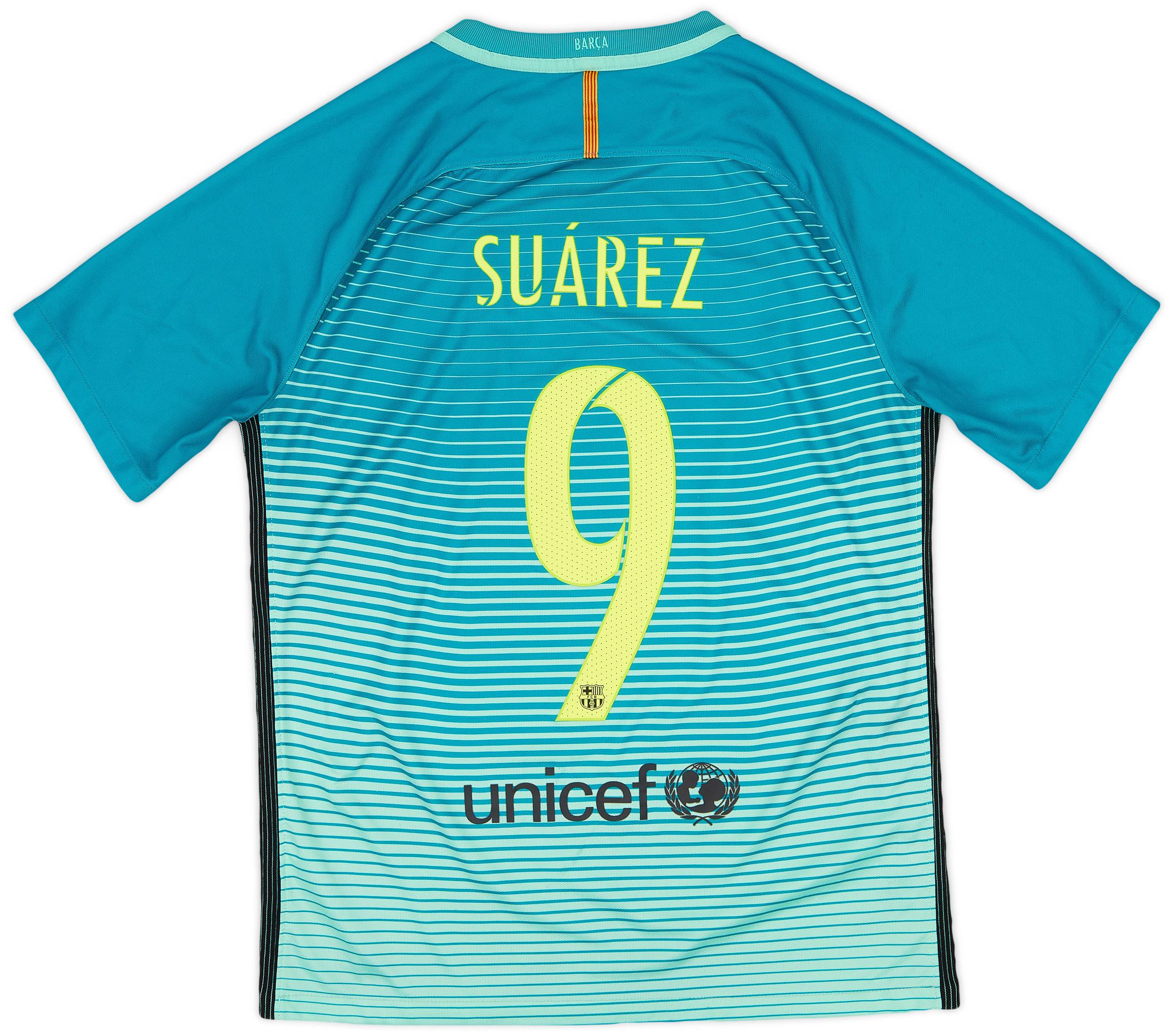 2016-17 Barcelona Third Shirt Suarez #9 - 8/10 - (M)