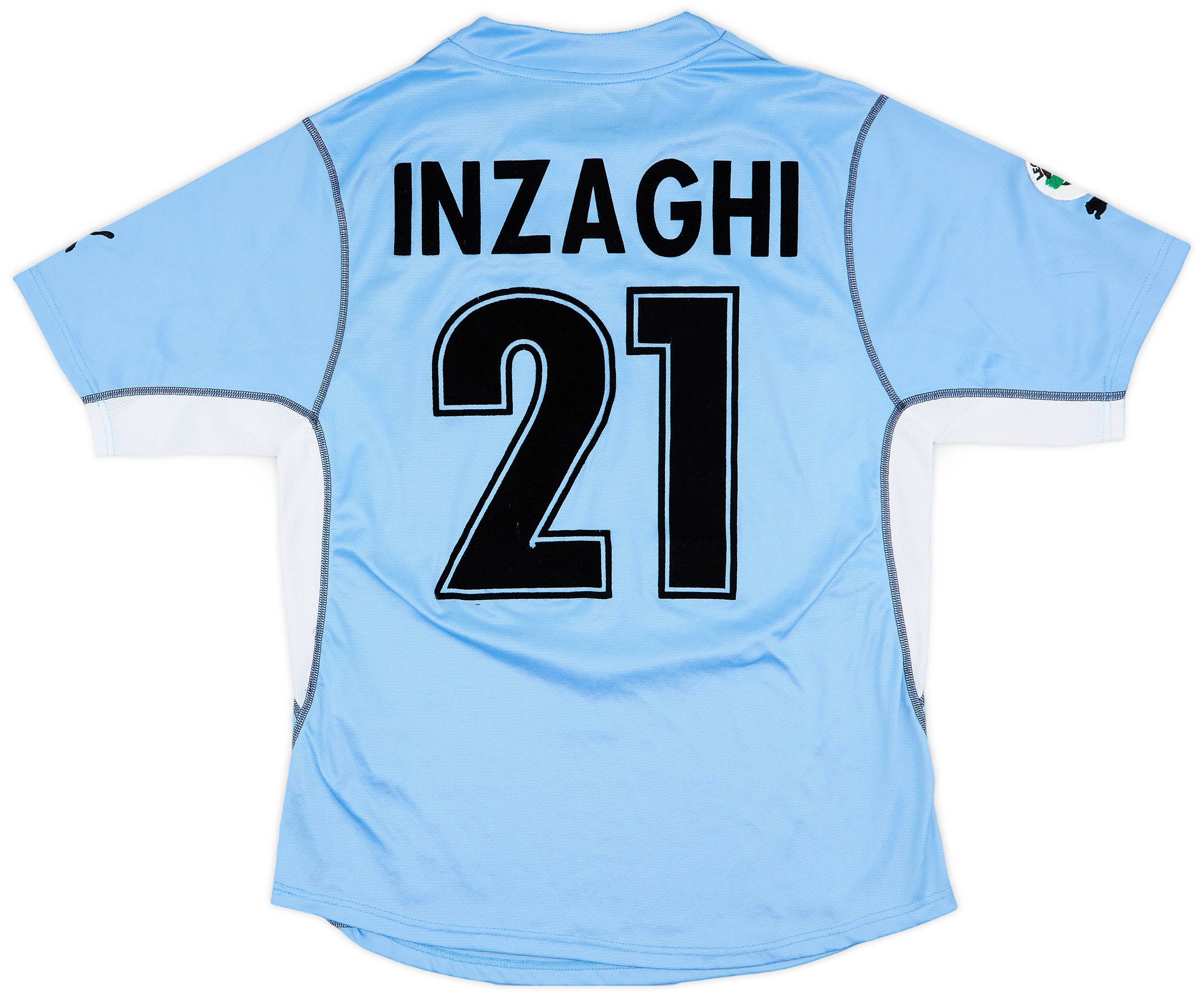 2001-02 Lazio Home Shirt Inzaghi #21 - 7/10 - (XL)