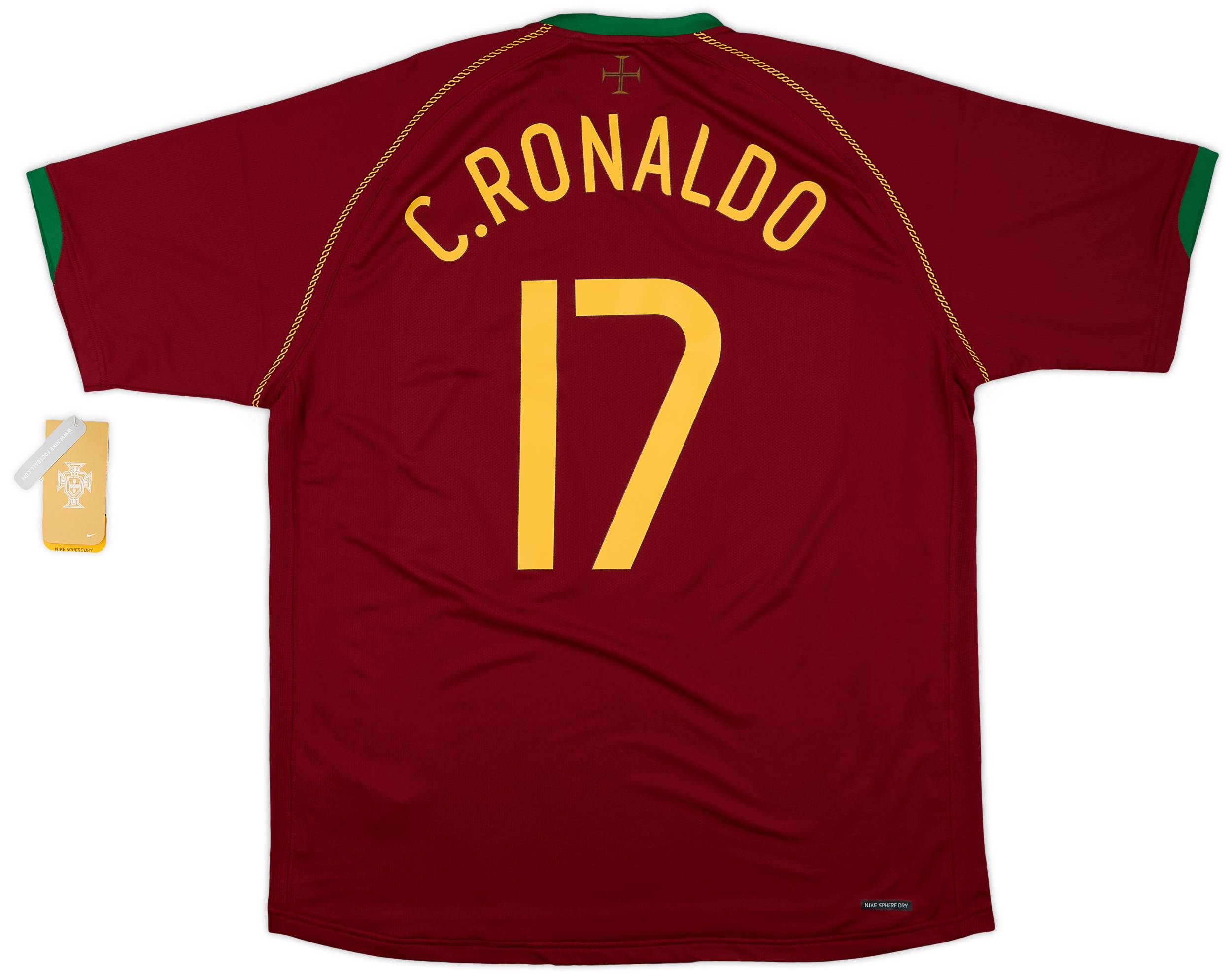 2006-08 Portugal Home Shirt C.Ronaldo #17 (XL)