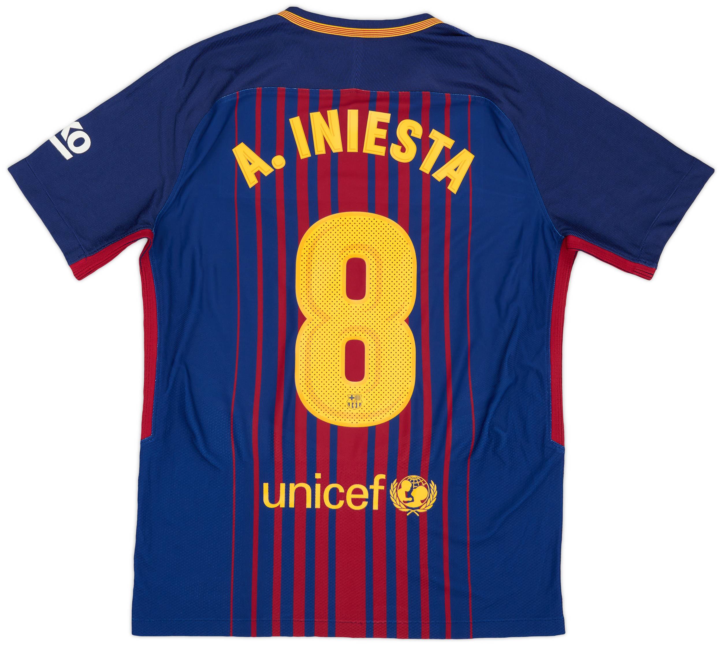 2018-19 Barcelona Authentic Home Shirt A.Iniesta #8 - 8/10 - (M)