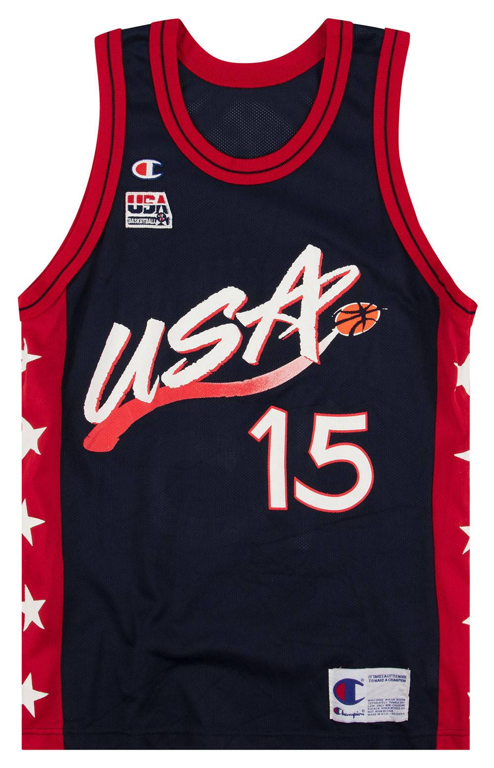 1996 USA Olajuwon 15 Champion Jersey Away M