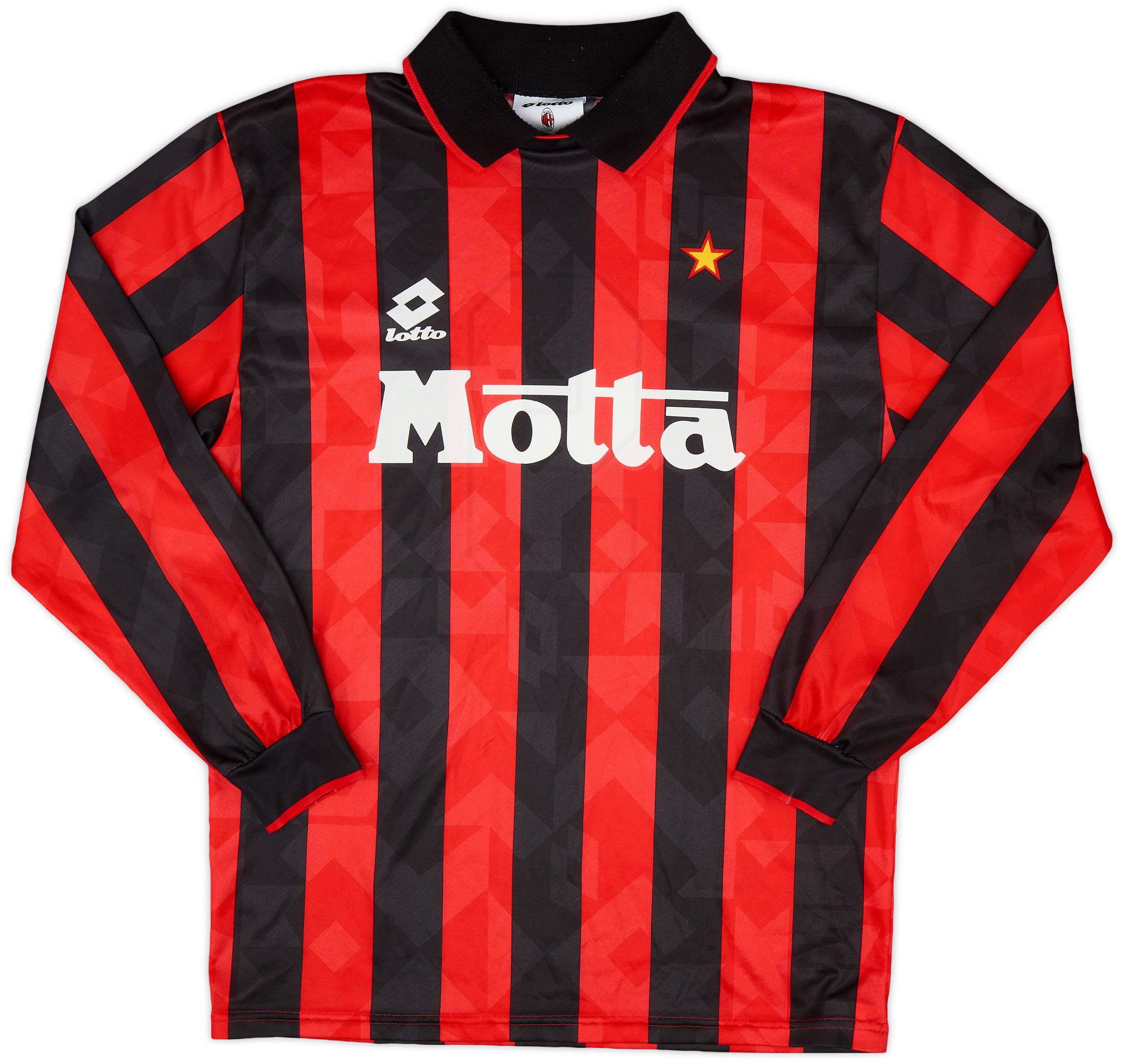 1993-94 AC Milan Home L/S Shirt #9 - 8/10 - (XL.Boys)