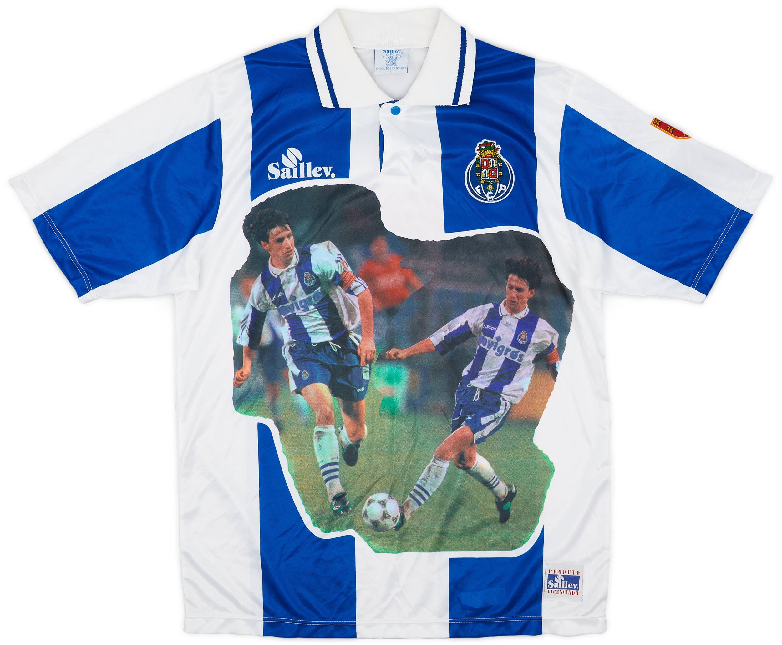 1995-96 Porto Saillev Domingos Paciencia Fan Shirt Domingos #9 - 8/10 - (L)