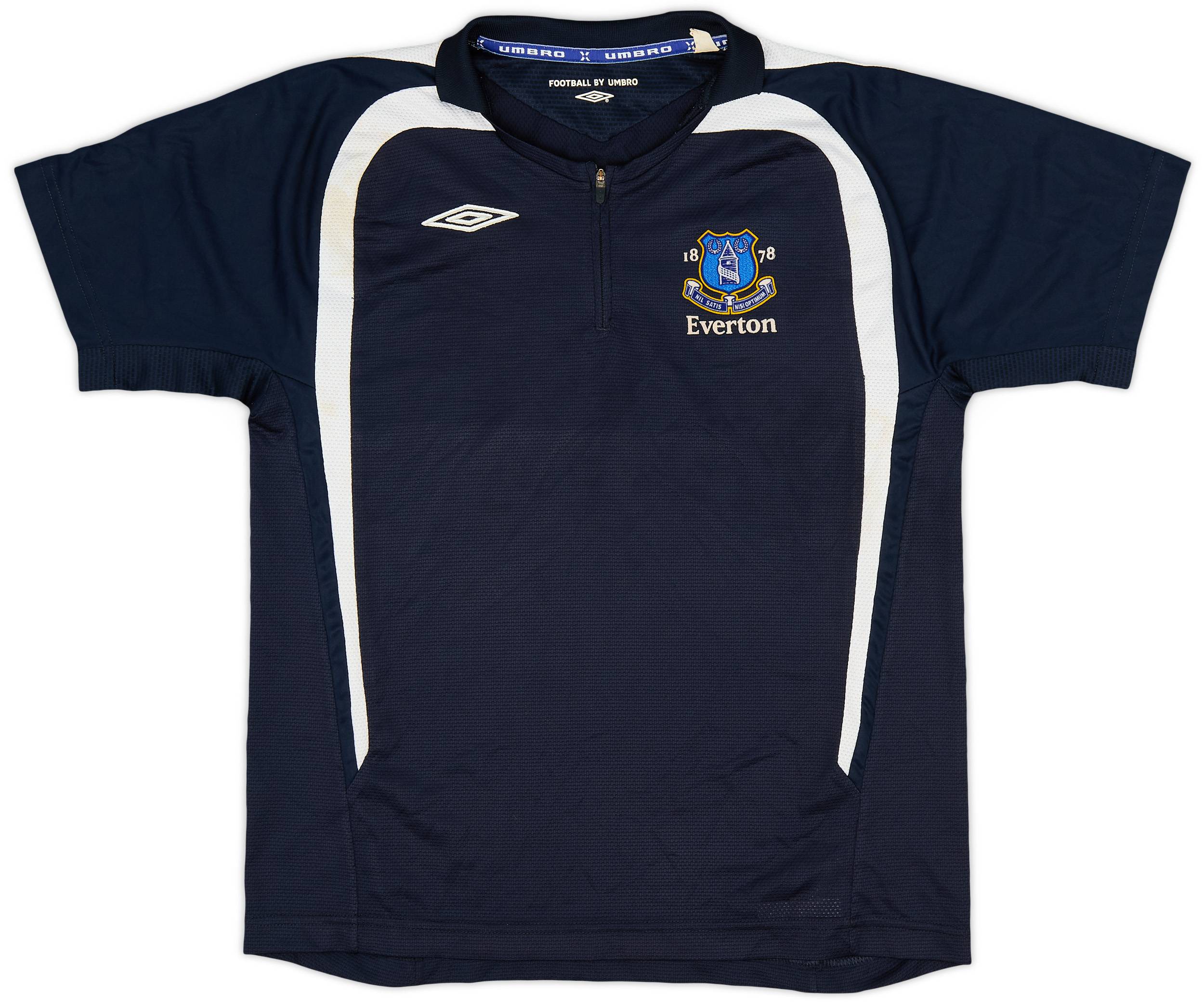 2008-09 Everton Umbro 1/4 Zip Polo Shirt - 8/10 - (L.Boys)