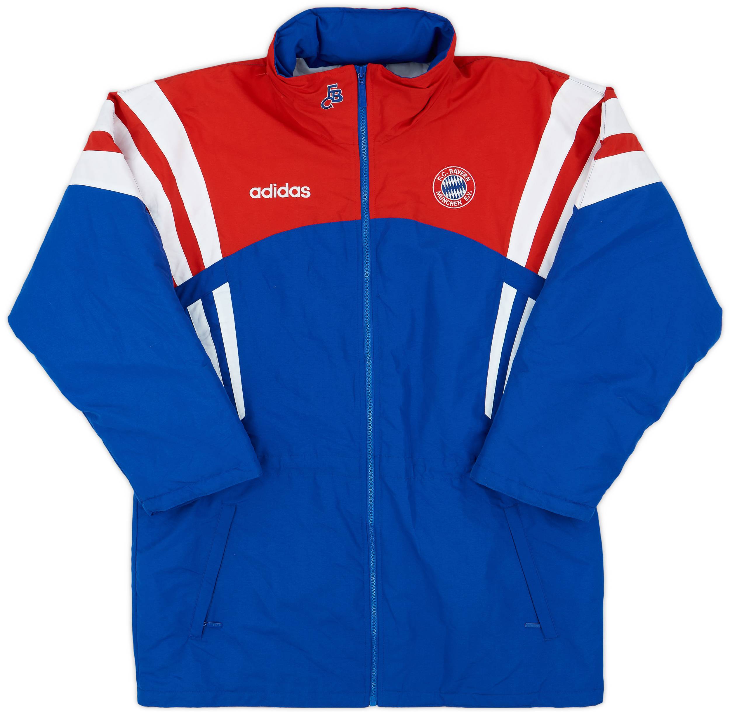 1995-96 Bayern Munich adidas Padded Bench Coat - 9/10 - (XL)