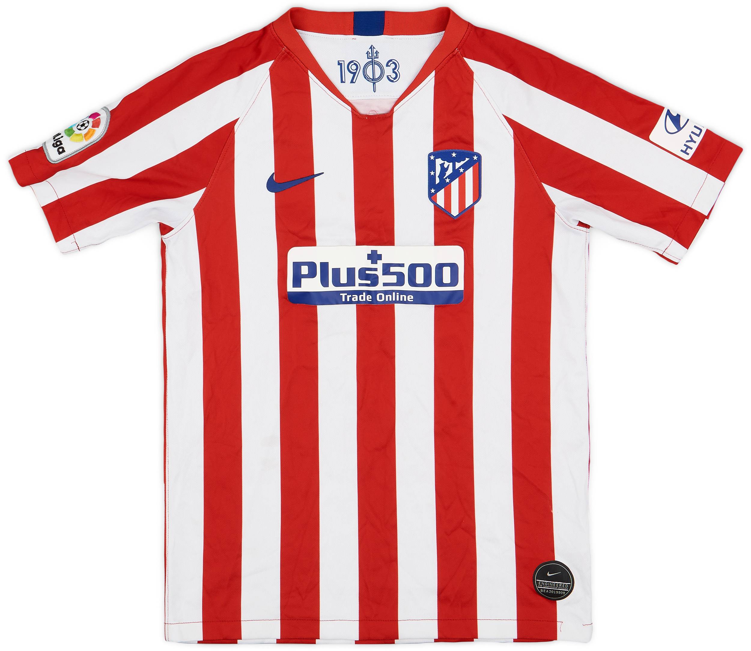 2019-20 Atletico Madrid Home Shirt - 7/10 - (L.Boys)