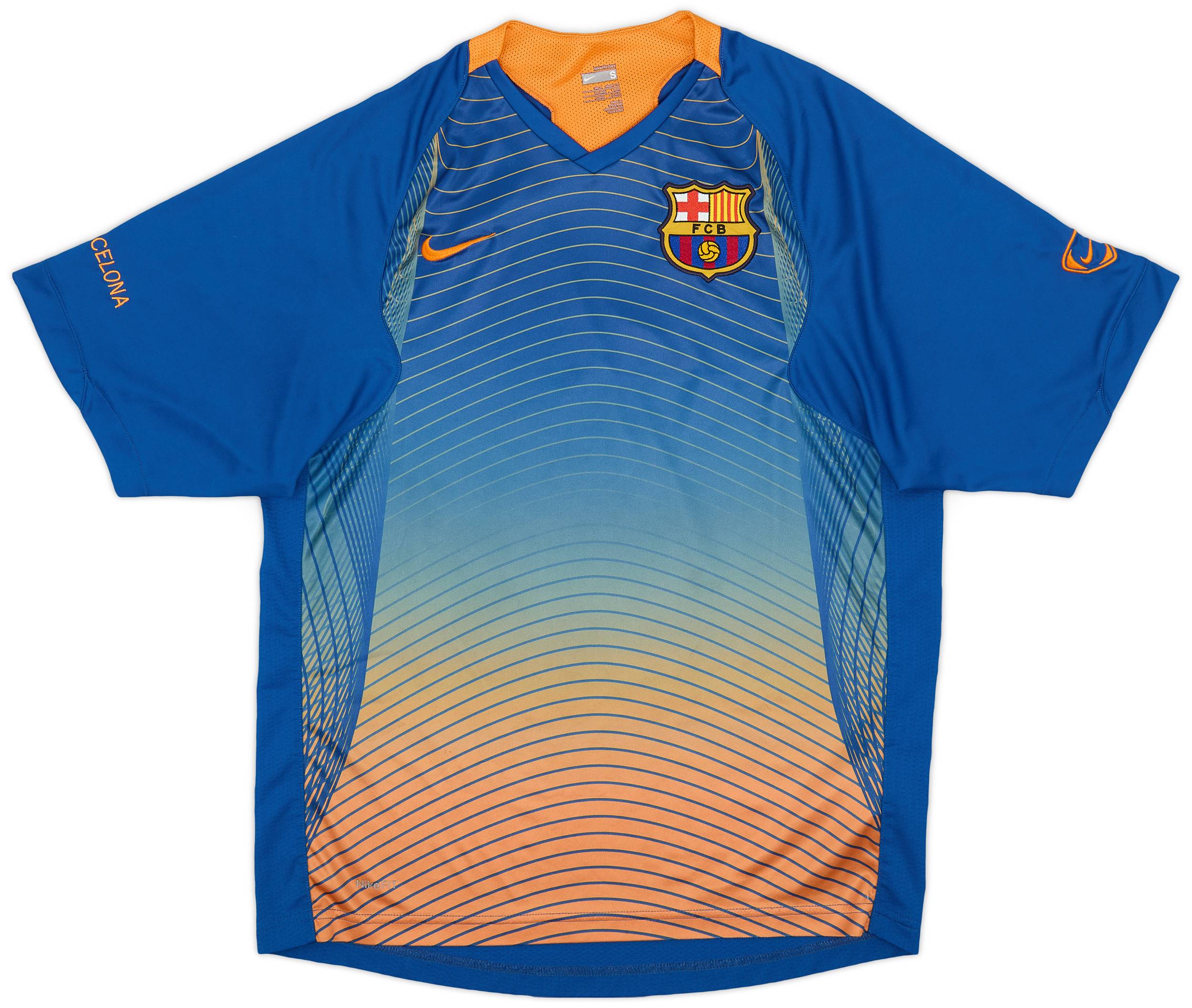 商品画像：FC Barcelona 2007 2008 training grey soccer shirt jersey 1
