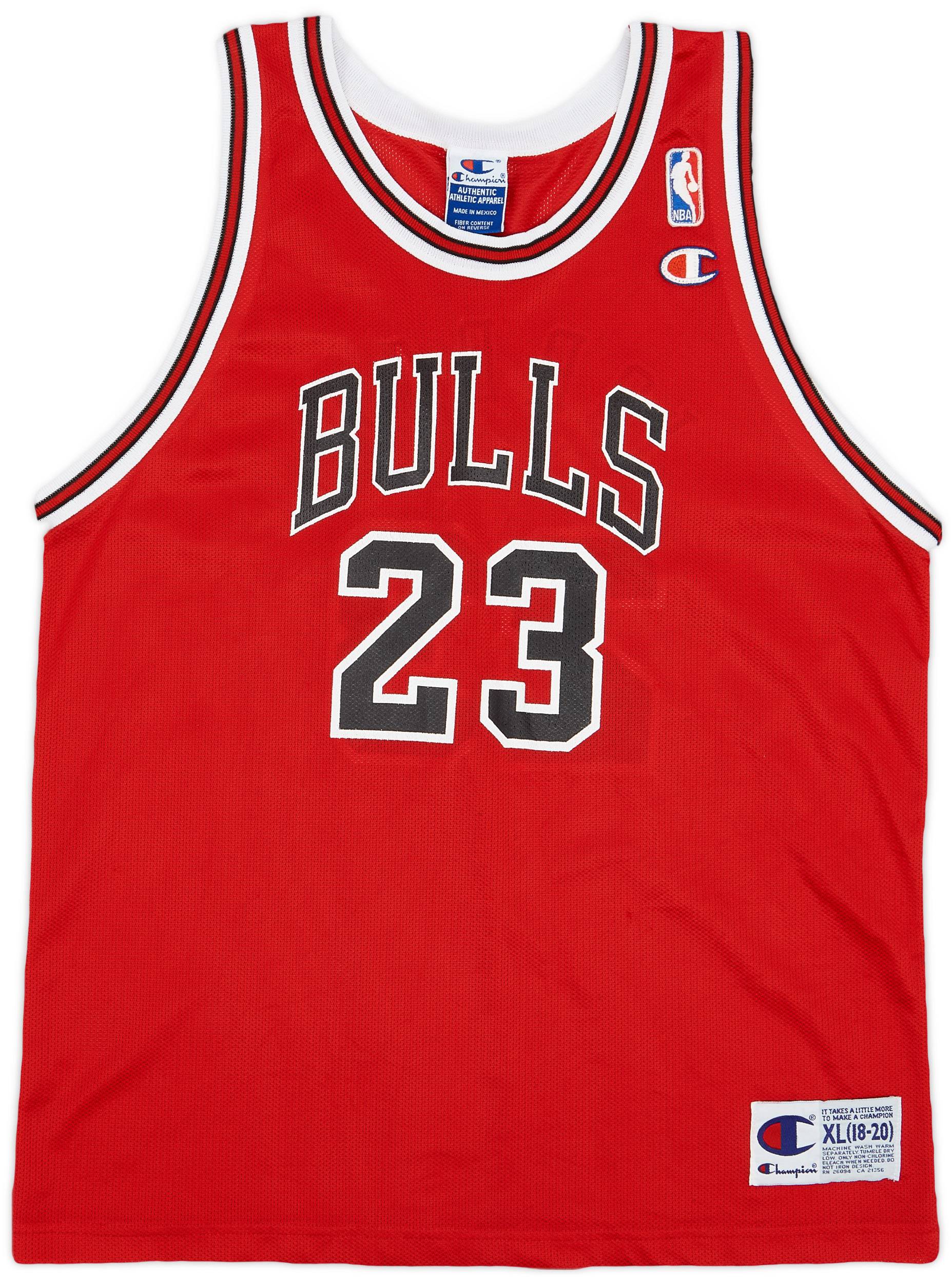 1995-98 Chicago Bulls Jordan #23 Champion Away Jersey - 7/10