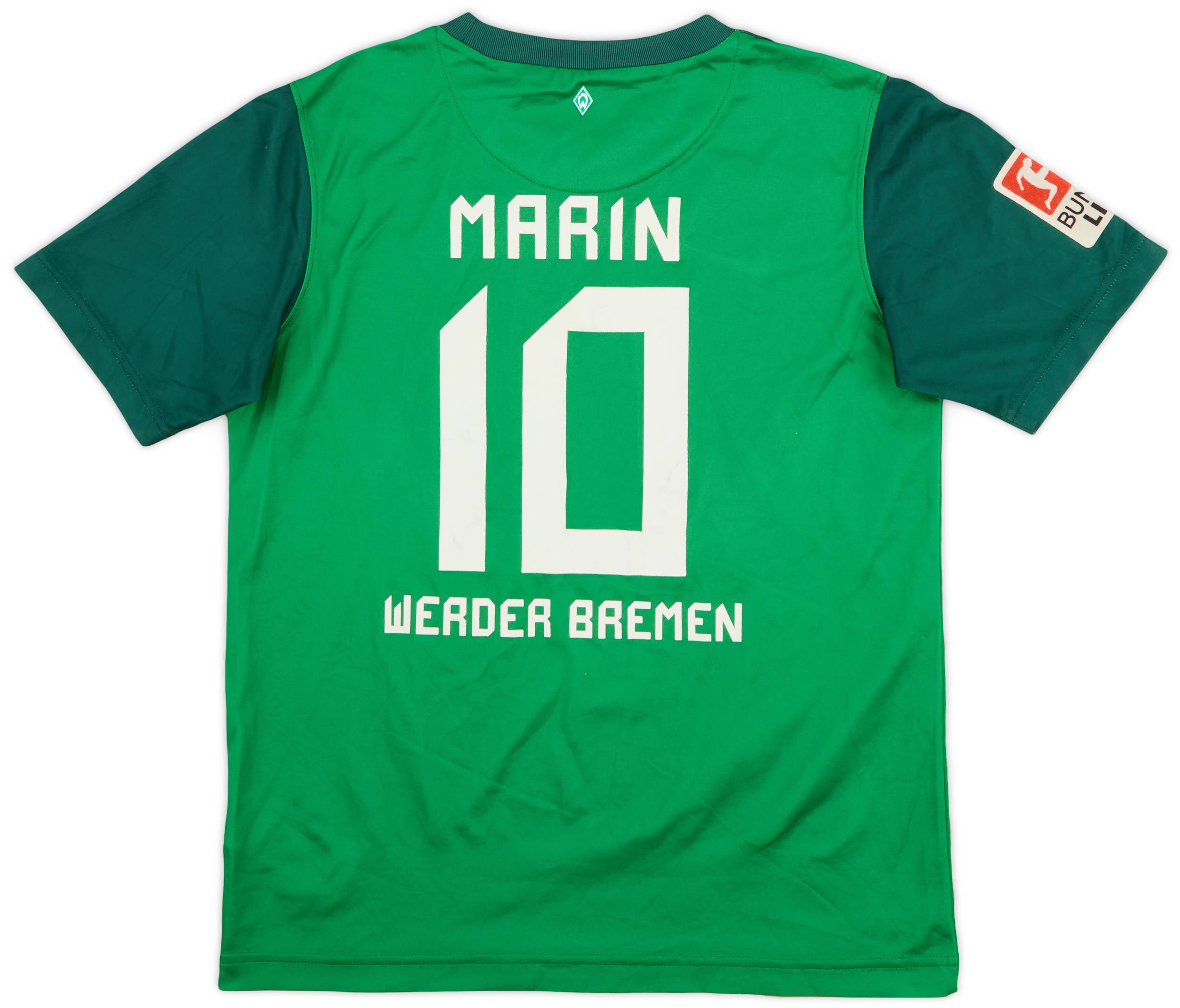 2010-11 Werder Bremen Home Shirt Marin #10 - 7/10 - (L.Boys)