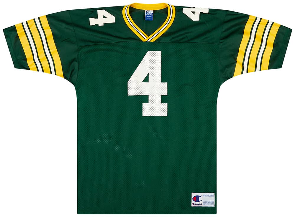 1992-96 Green Bay Packers Favre #4 Champion Home Jersey (Excellent) XL