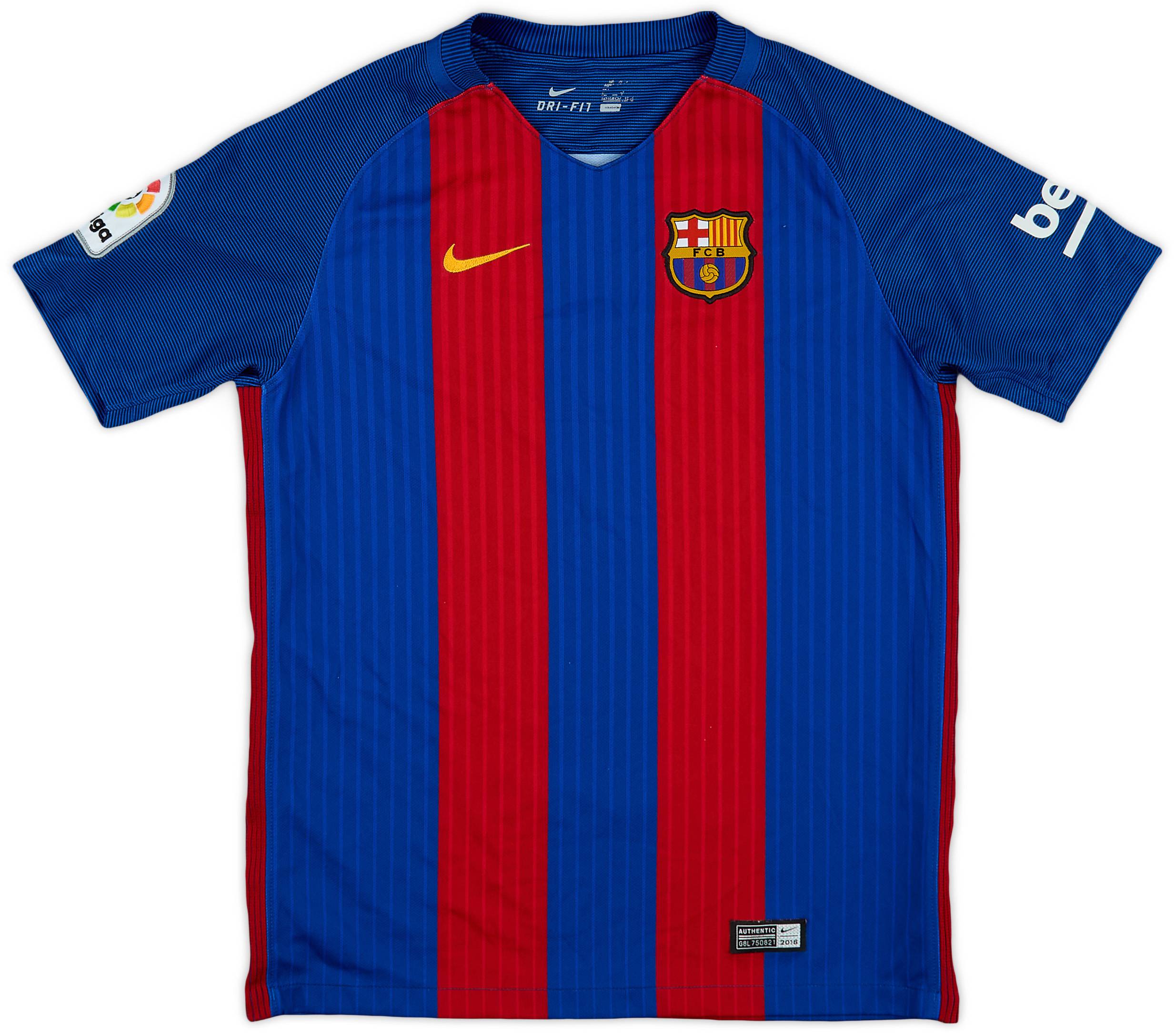 2016-17 Barcelona Home Shirt - 8/10 - (L.Boys)
