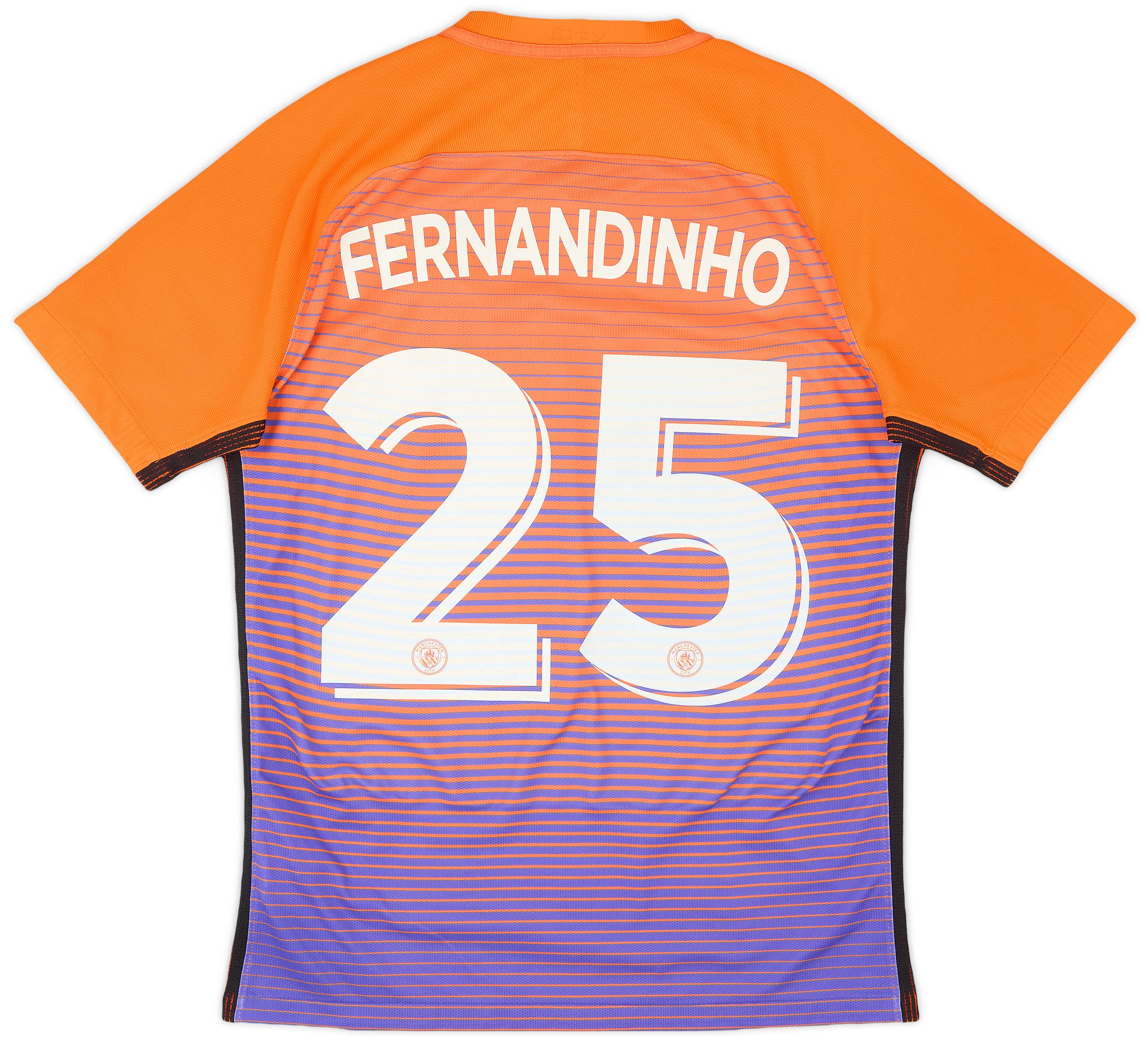 2016-17 Manchester City Authentic Third Shirt Fernandinho #25 - 8/10 - (M)