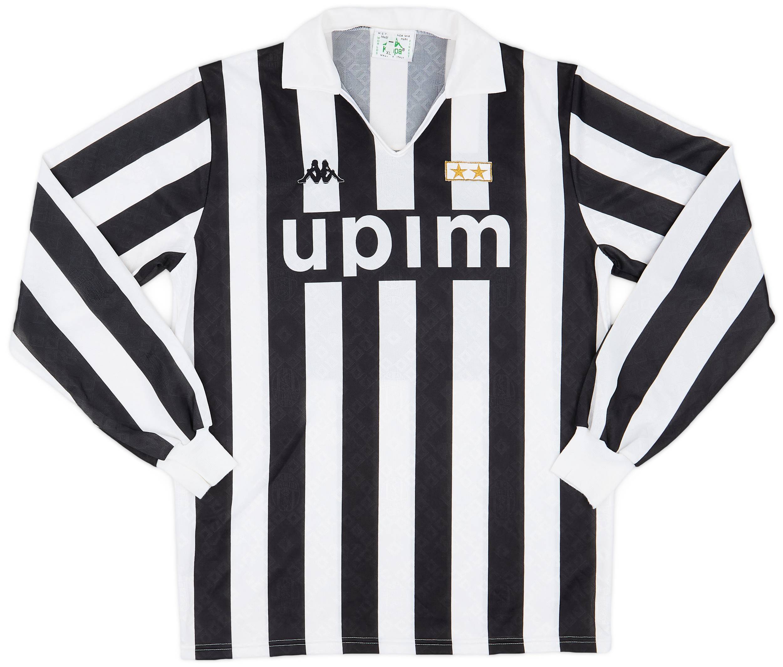 1989-90 Juventus European Home L/S Shirt #9 - 9/10 - (XL)