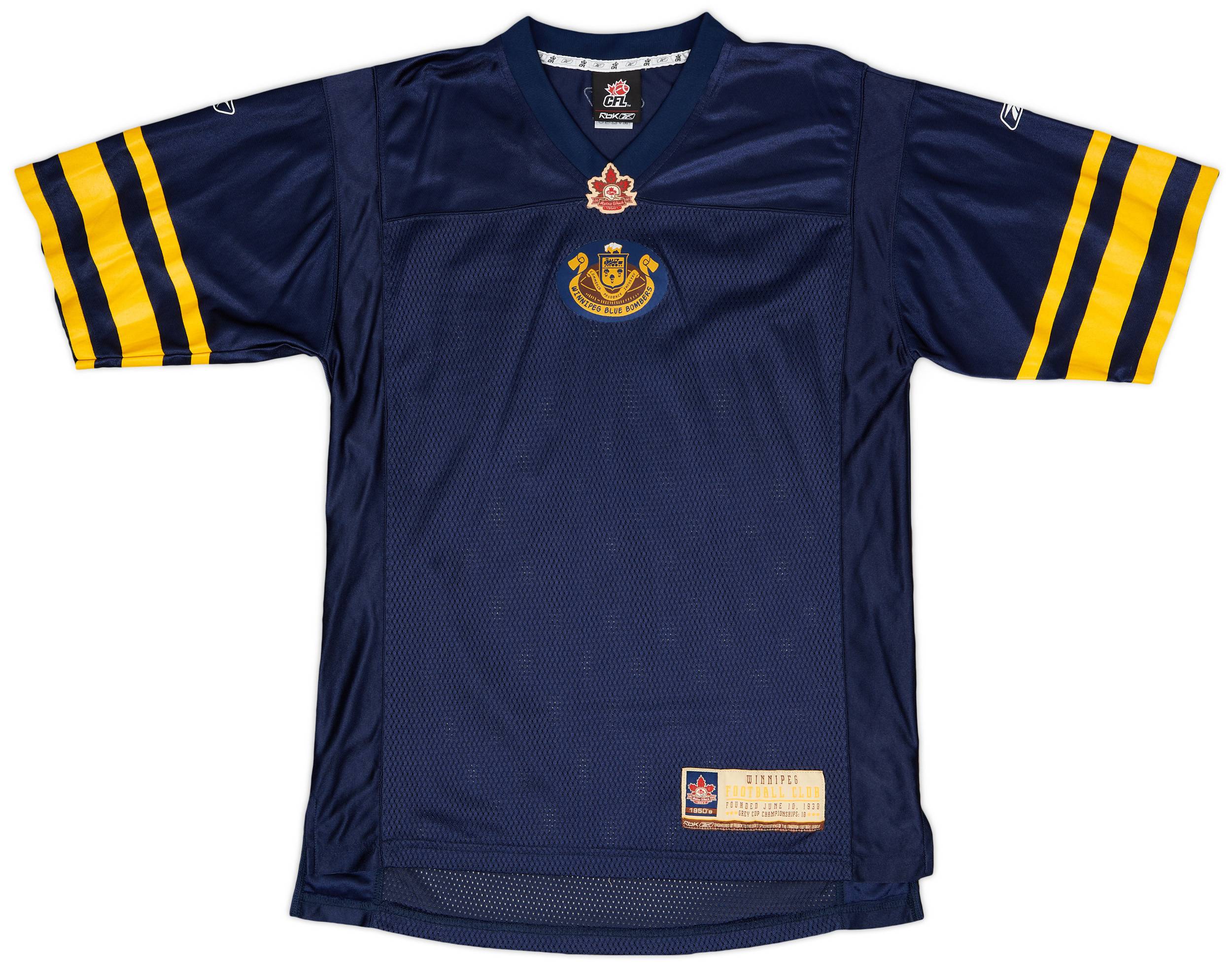 2008 Winnipeg Blue Bombers Reebok CFL Retro Week Jersey - 9/10 - (M)