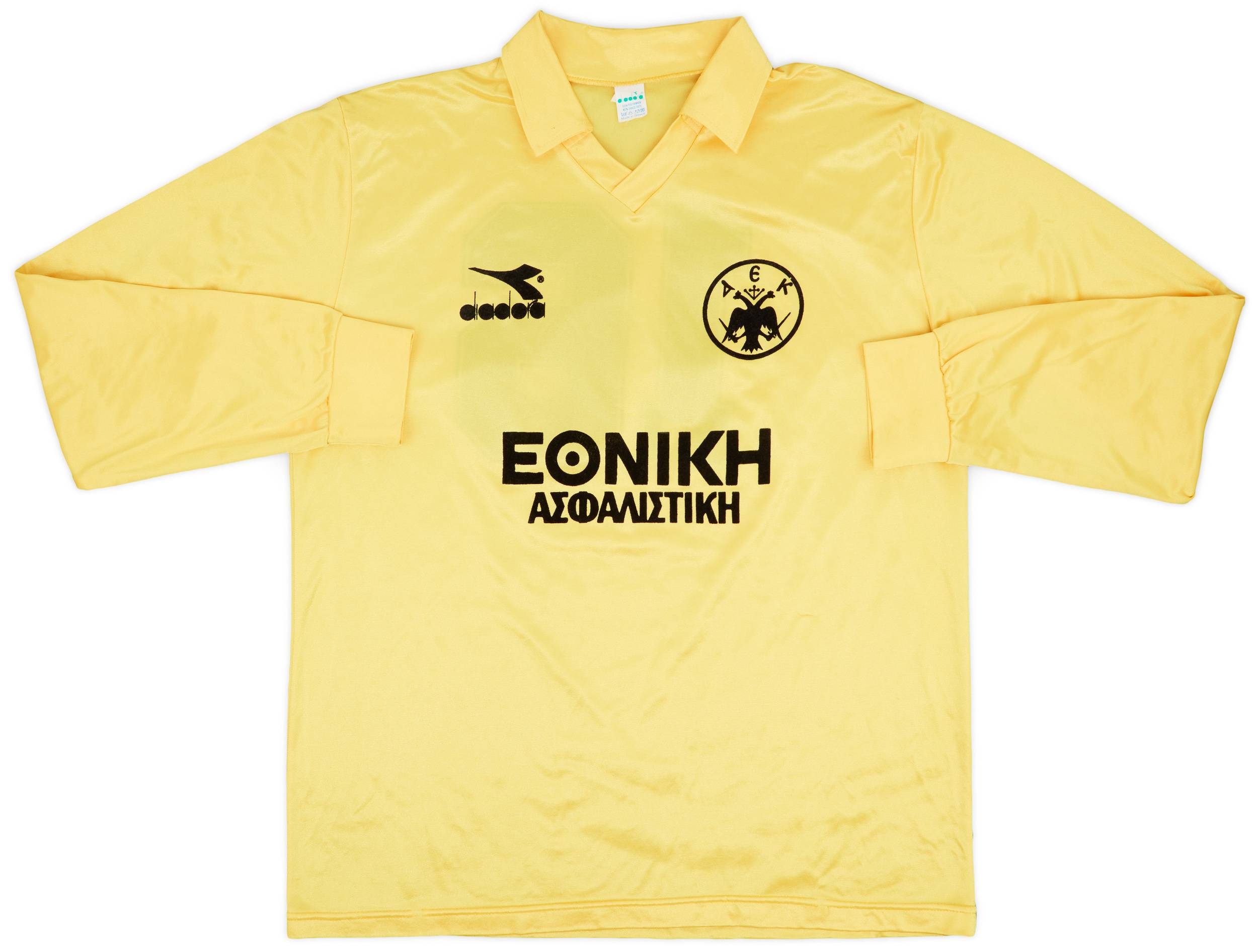 1990-91 AEK Athens Match Issue Home L/S Shirt #16