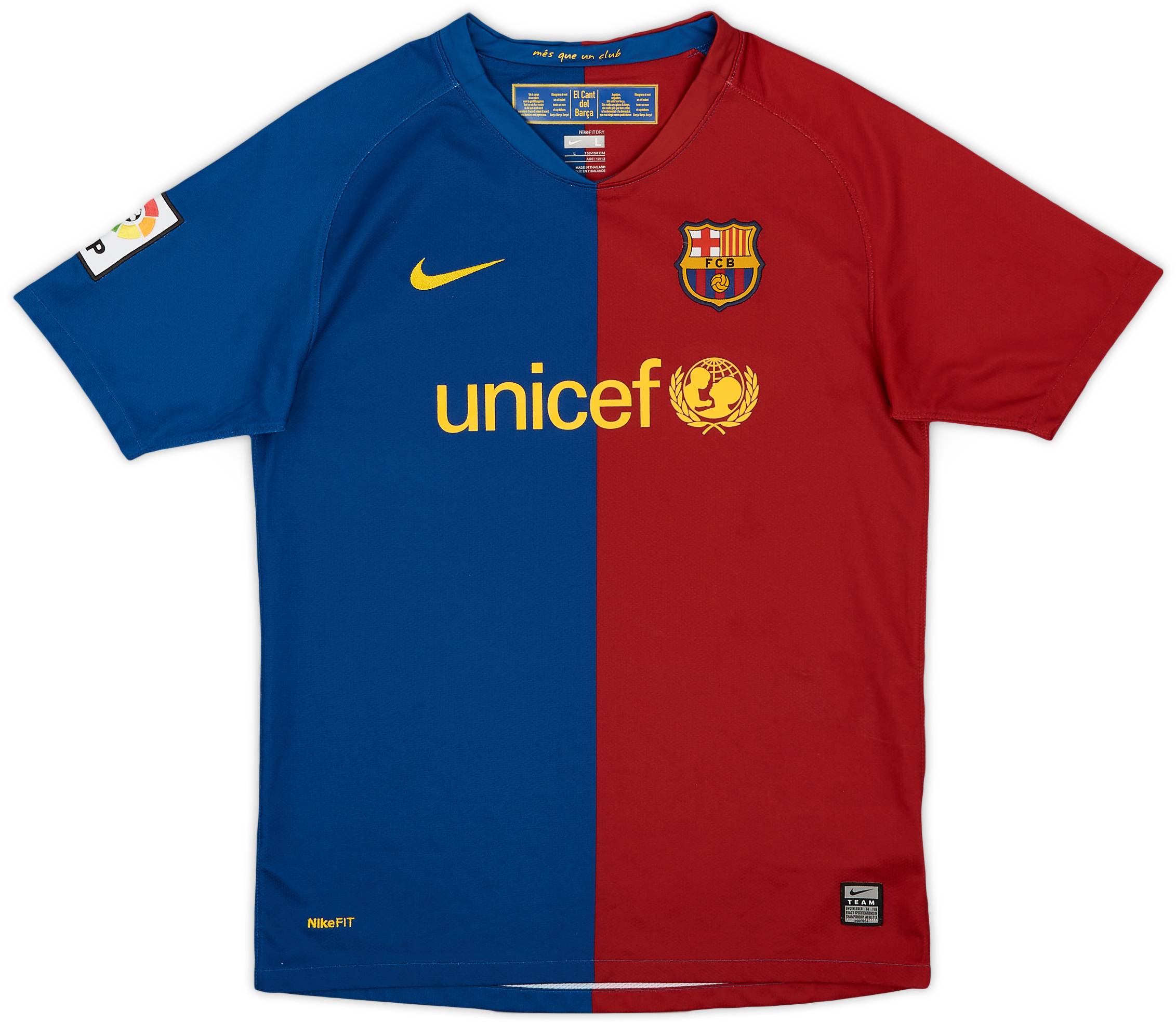 2008-09 Barcelona Home Shirt - 8/10 - (L.Boys)