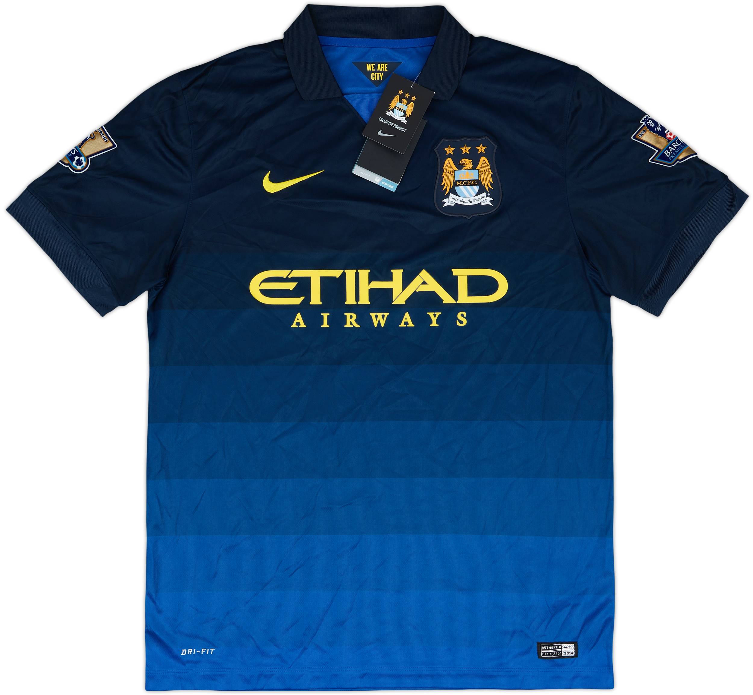 2014-15 Manchester City Away Shirt Jovetic #35 (L)