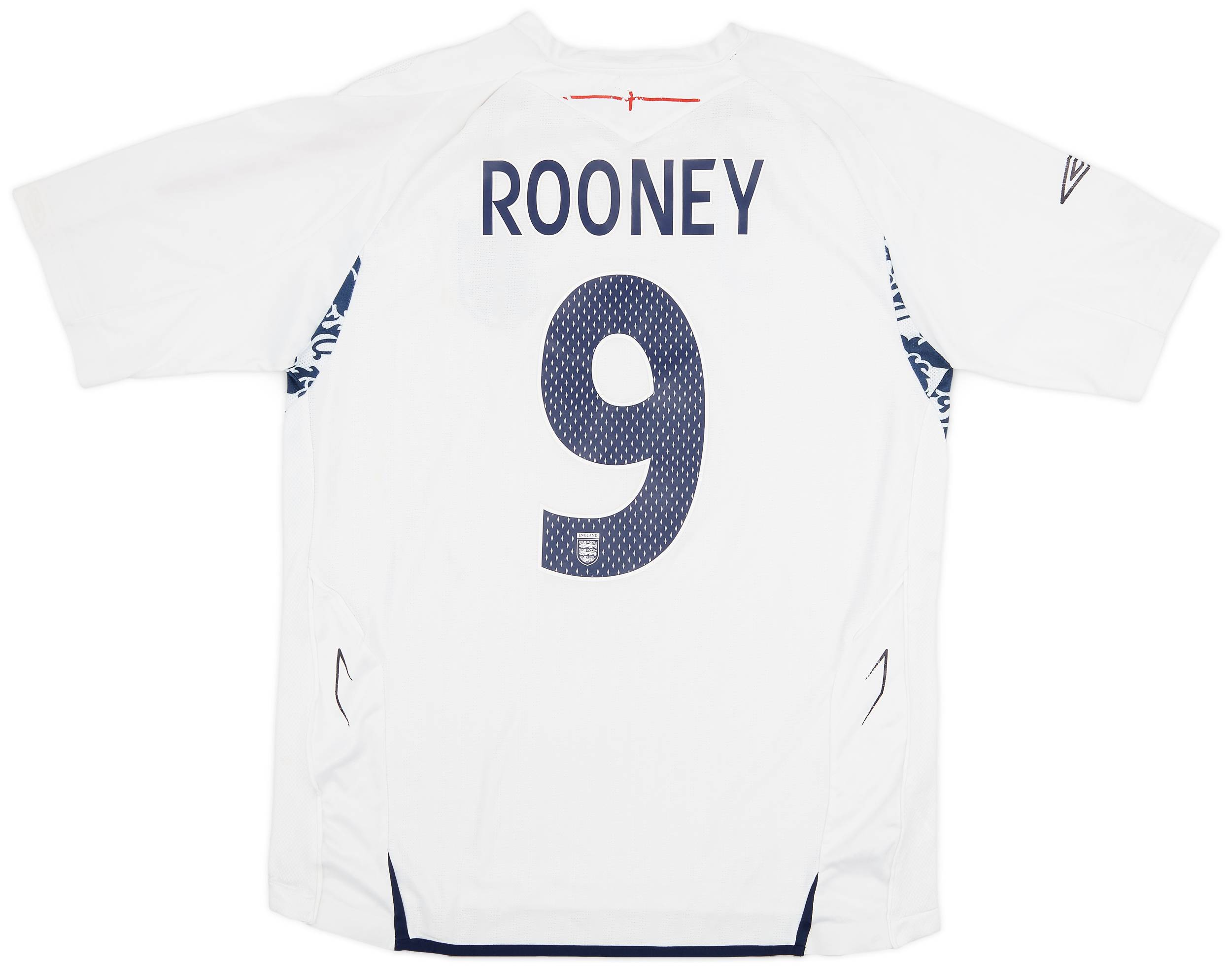 2007-09 England Home Shirt Rooney #9 - 7/10 - (L)