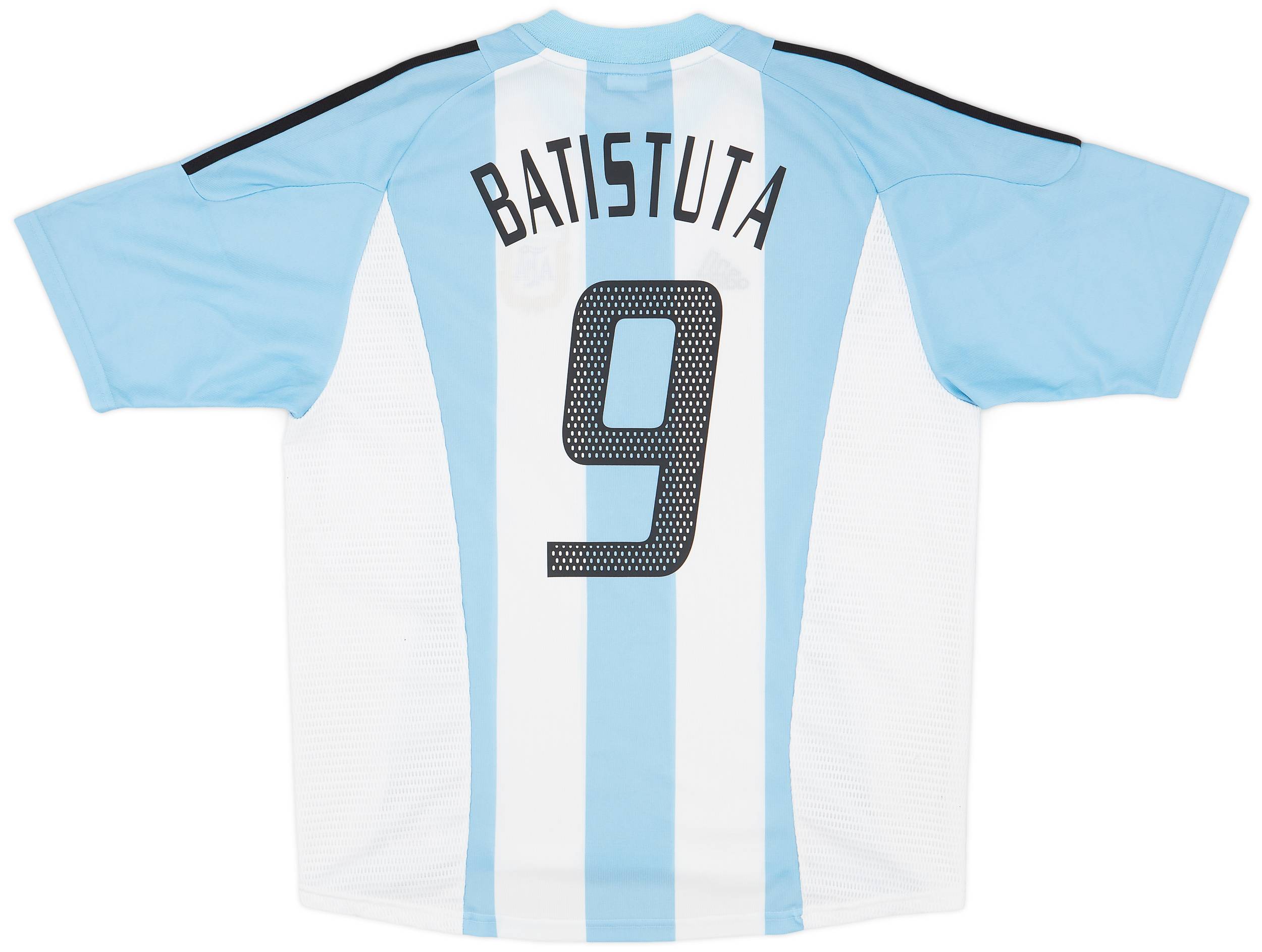 2002-04 Argentina Home Shirt Batistuta #9 - 9/10 - (XL)