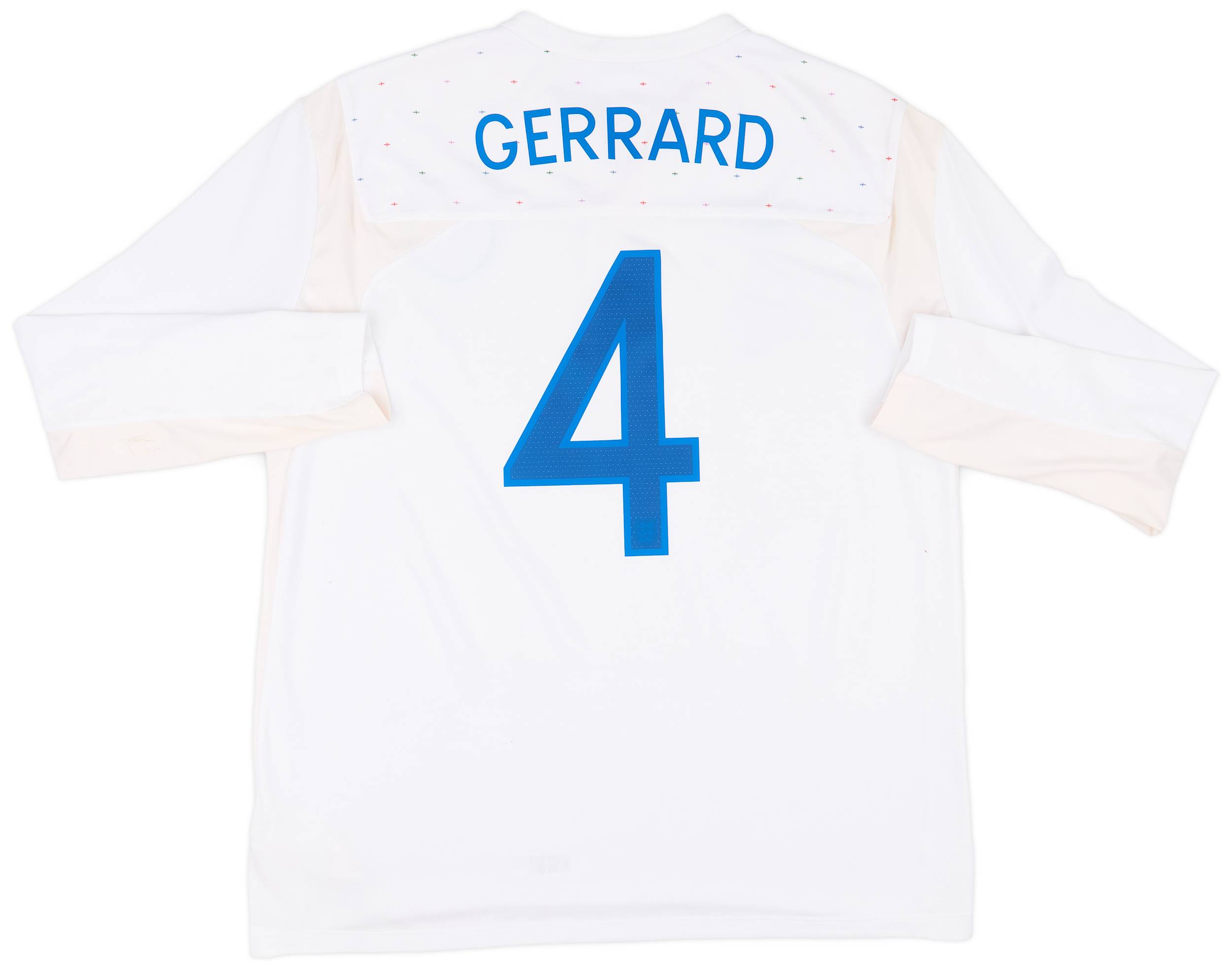 2010-11 England Home L/S Shirt Gerrard #4 - 6/10 - (XL)