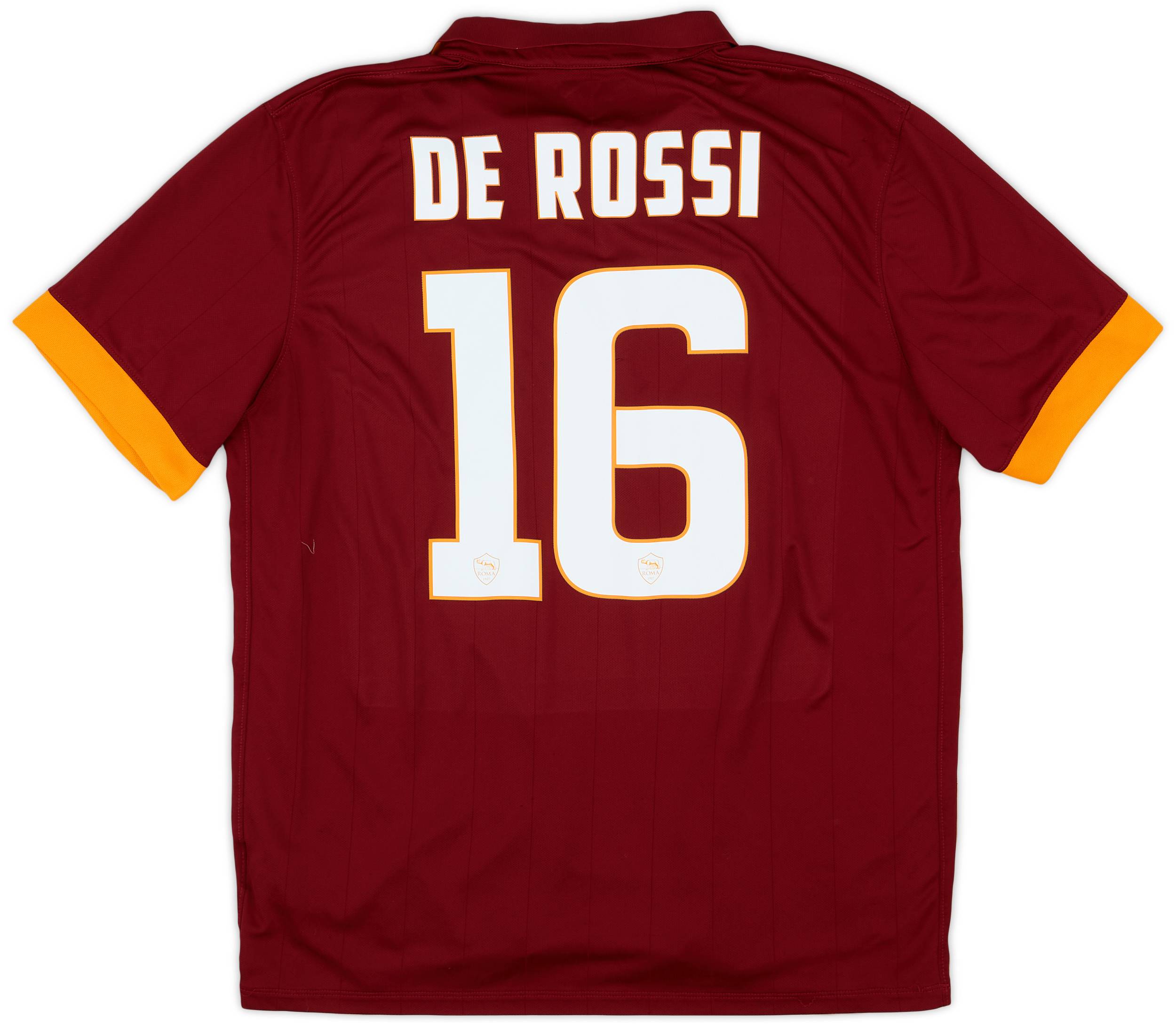 2014-15 Roma Home Shirt De Rossi #16 - 8/10 - (XL)
