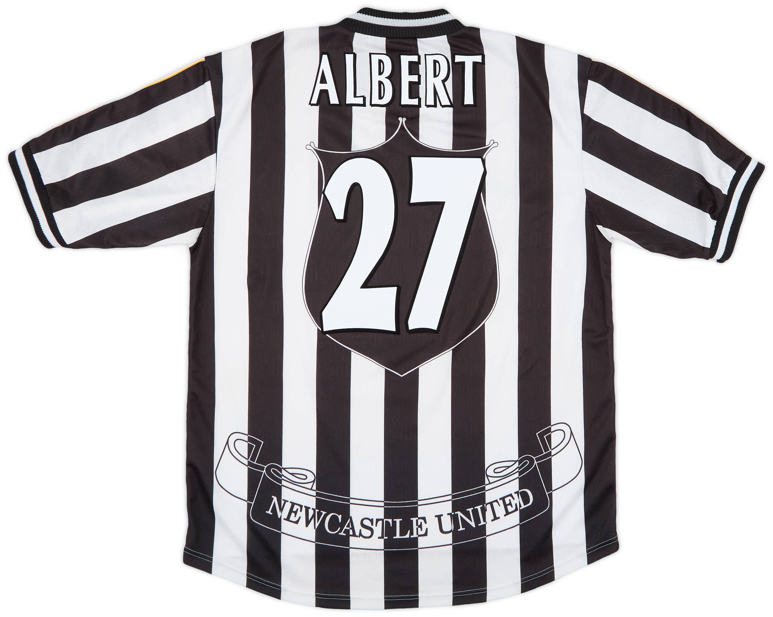 1997-99 Newcastle Home Shirt Albert #27 - 8/10 - (XL)