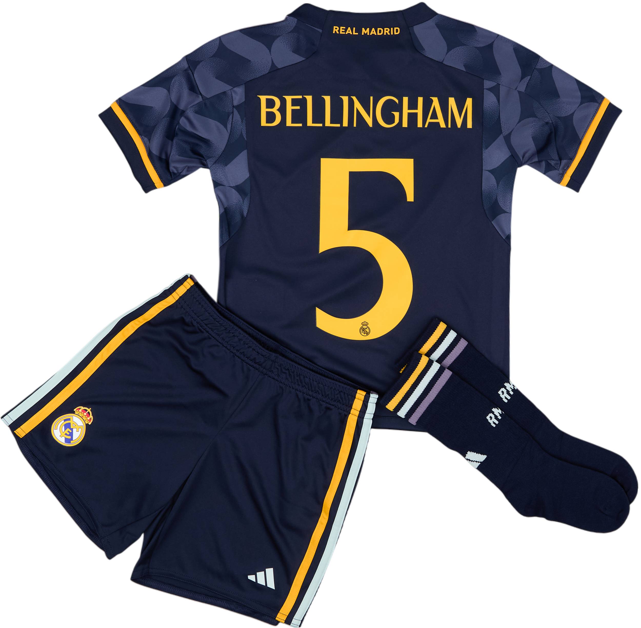 2023-24 Real Madrid Away Full Kit Bellingham #5 (4-5 Years)