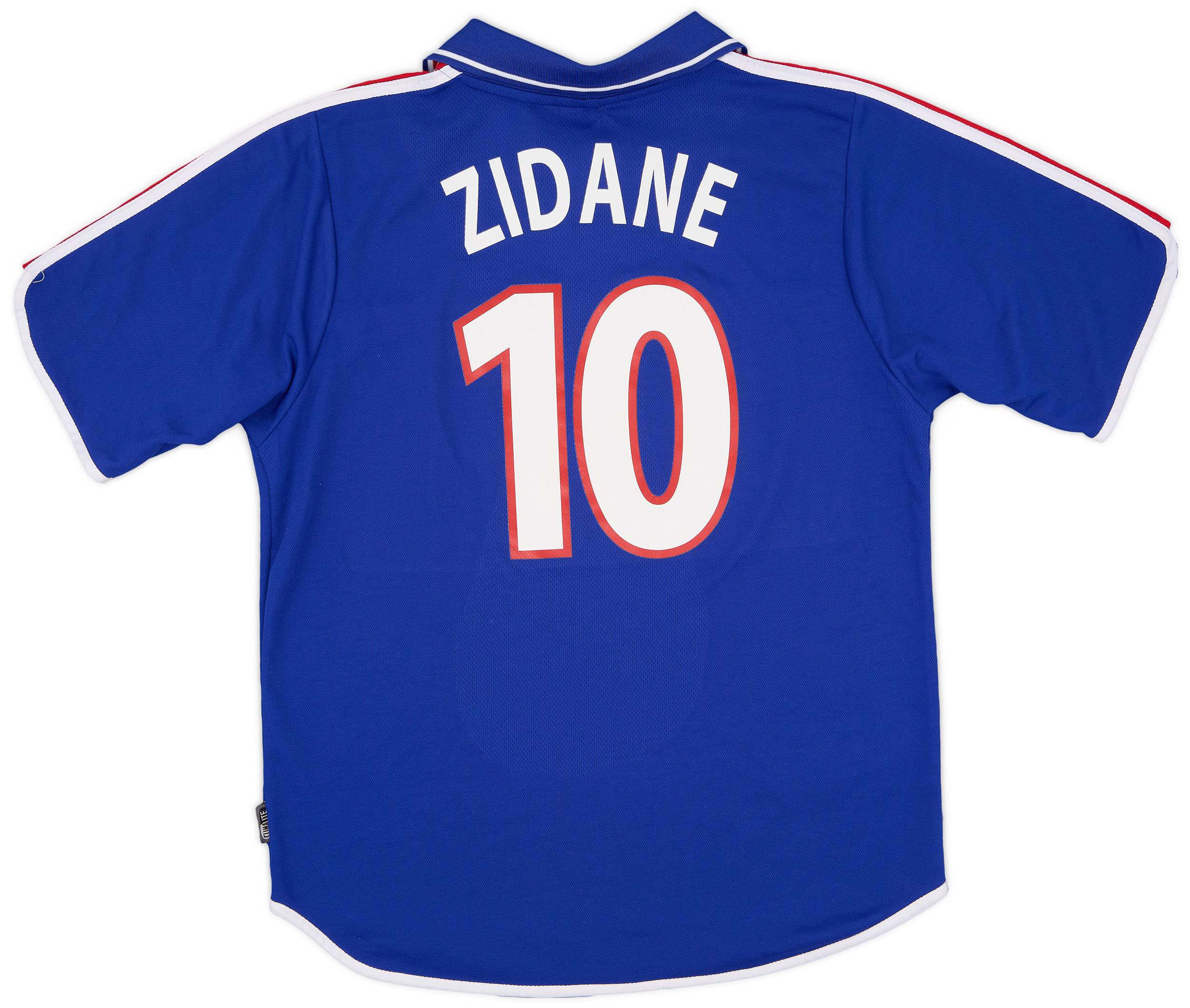 2000-02 France Home Shirt Zidane #10 - 8/10 - (L)